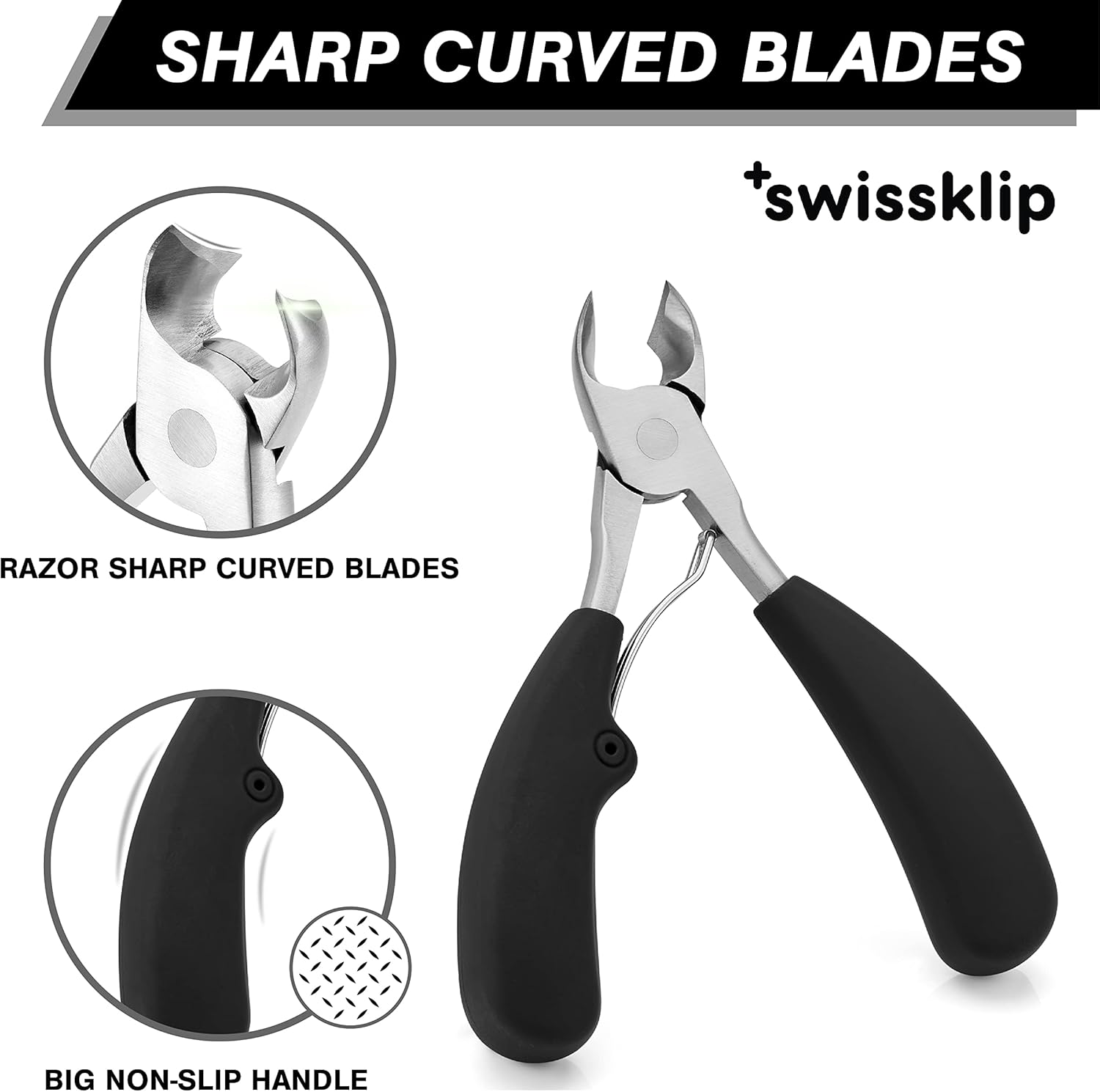 Swissklip Toenail Clippers | Heavy Duty Toe Nail Clippers I Toenail Clippers for Thick Nails I Big Toe Nail Clippers for Thick Toenails I Heavy Duty Nail Clippers for Thick Nail image number 4