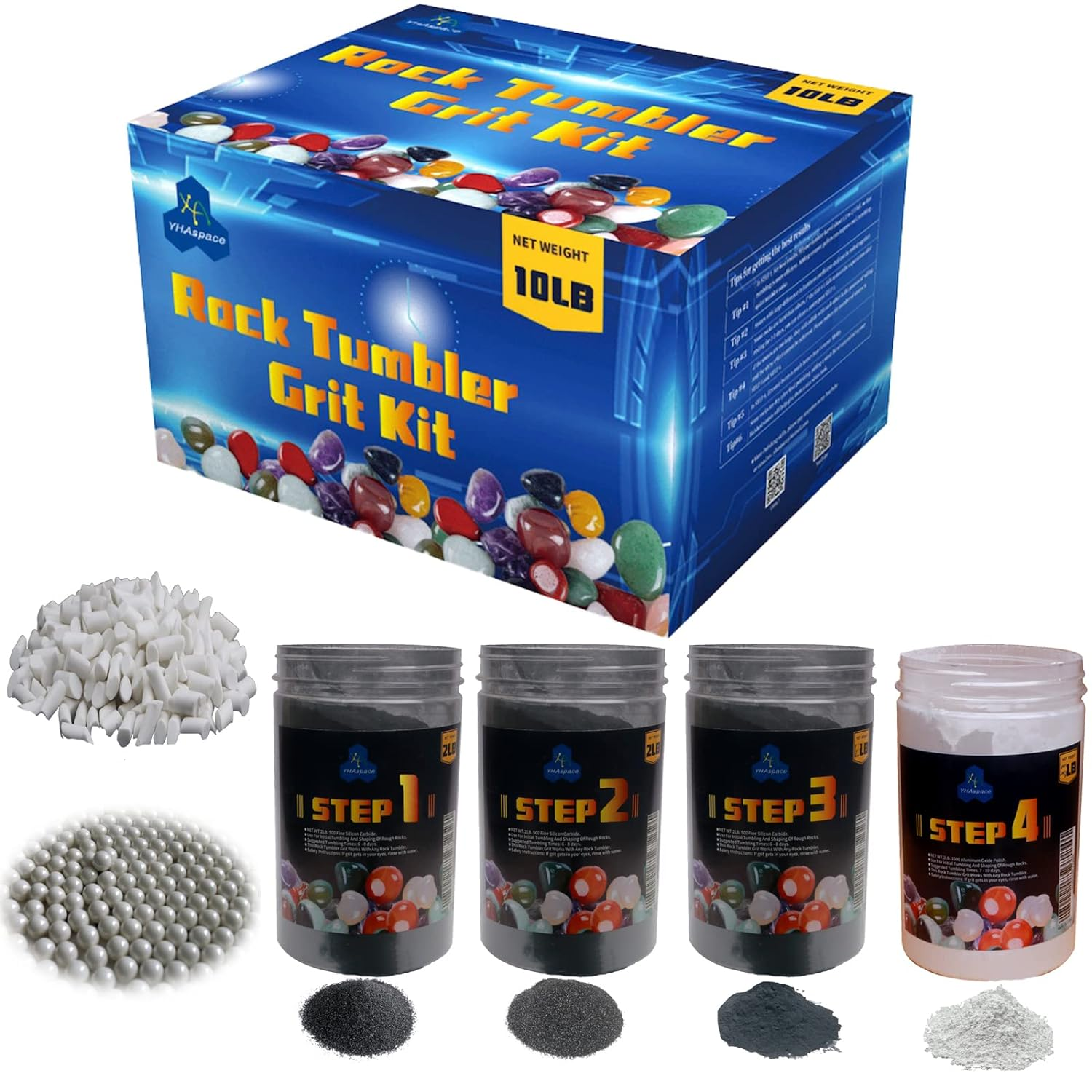 10 Pounds Rock Tumbler Grit Kit - Polishing Media Refill for Rock Tumblers image number 2