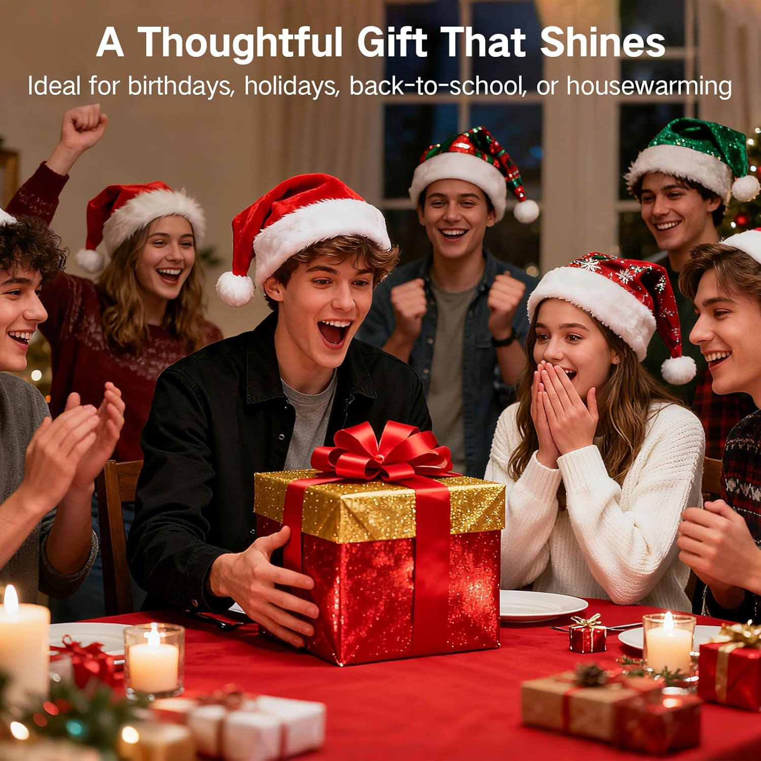 OUTON Bedside Table Lamps &ndash; Stepless Dimmable Nightstand Light with Linen Shade, USB-A & USB-C Ports, Phone Stand & Pen Holder, 2700K Warm LED Bulb Included, for Bedroom, Dorm, Office, Wood image number 2