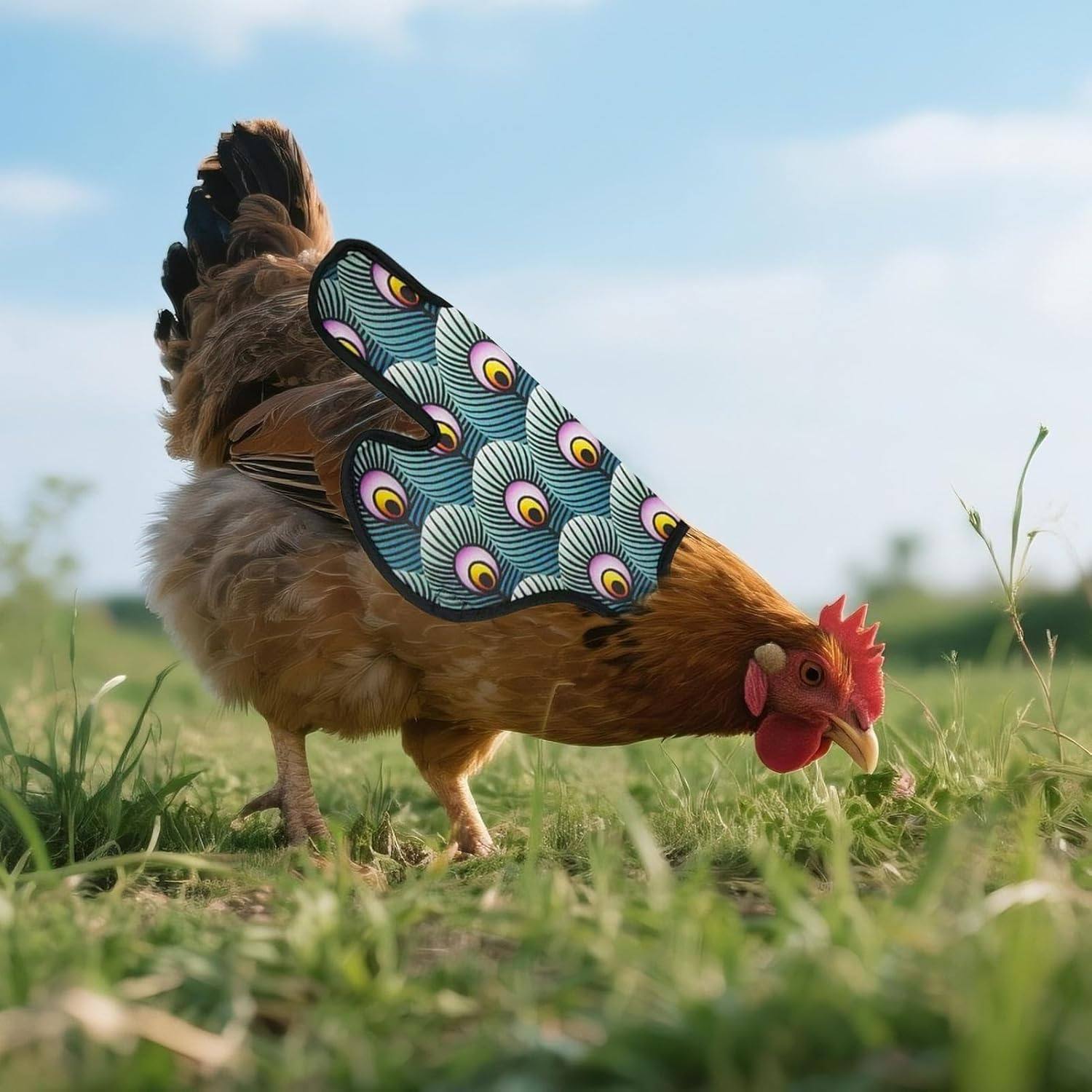 Chicken Saddle for Hens,Chicken Apron Back Protector for Hens with Adjustable Strap - Poultry Back Feathers Protection Vest Jacket Clothes for Backyard Patio Lawn Outdoor Garden Farm image number 1