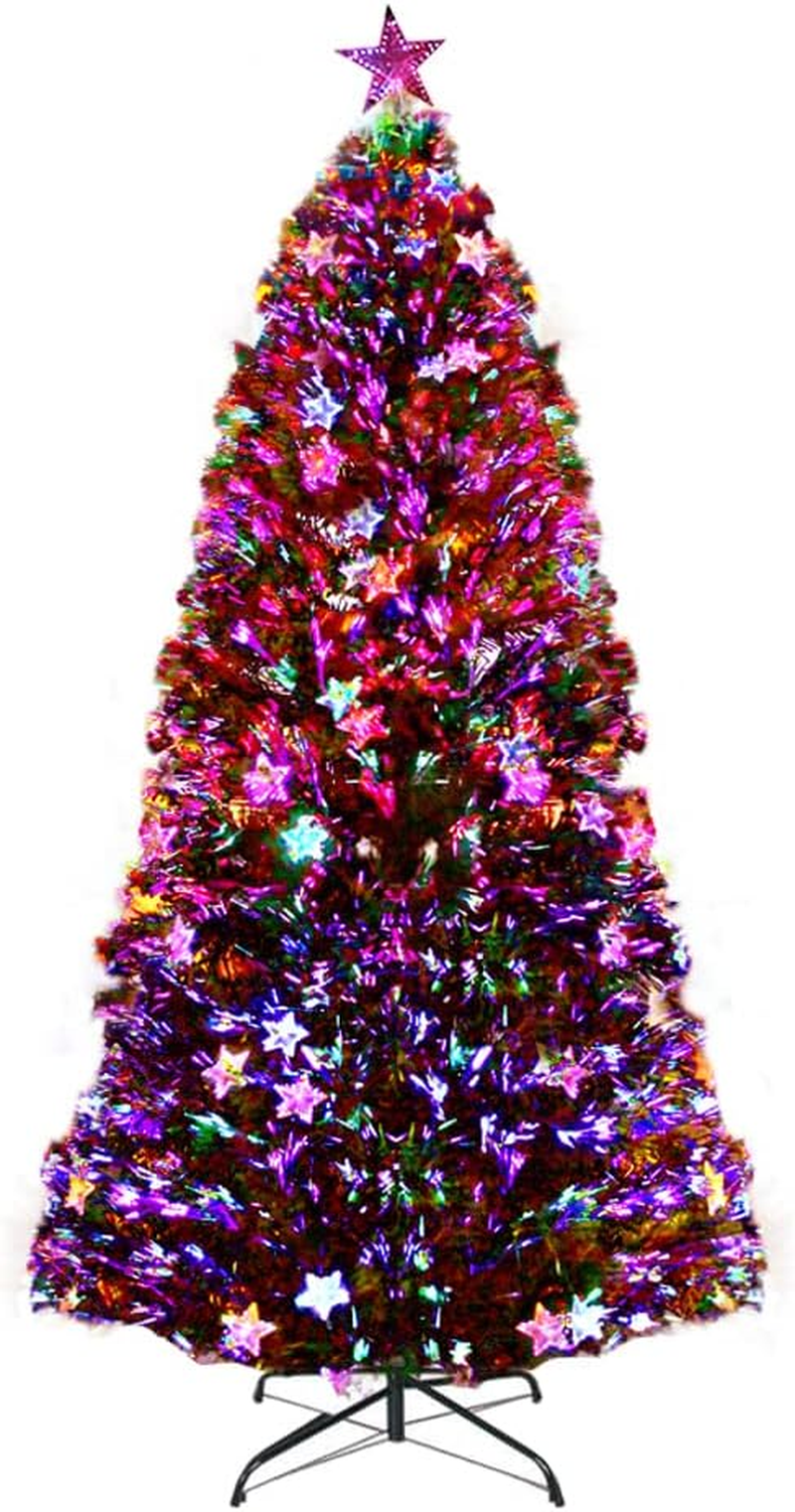 Jingle Jollys 1.8M Christmas Tree Optic Fibre LED Xmas Tree Multi Colour