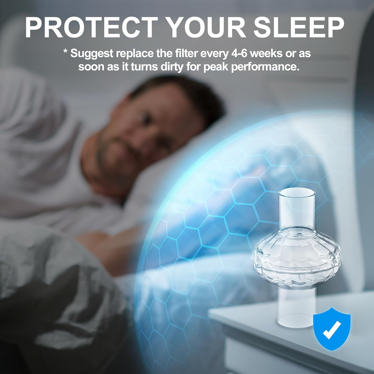 3 Packs CPAP Replacement Filter Compatible with Resmed and Dreamstation, Universal Fit-Inline Filter for 22MM Tubing and Most Machines, Ensure Super Fresh Air, Great-Value Supplied by Airsmart image number 4