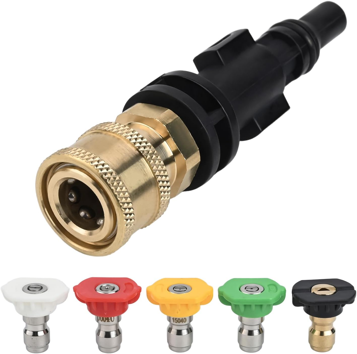 Cloudpower Pressure Washer Connect Adapter for Lavor for Parkside PHD, for VAX for Interskol Models, 1/4 Inch Quick Release Adapter with Nozzle Pressure Washer Foam Pot image number 2