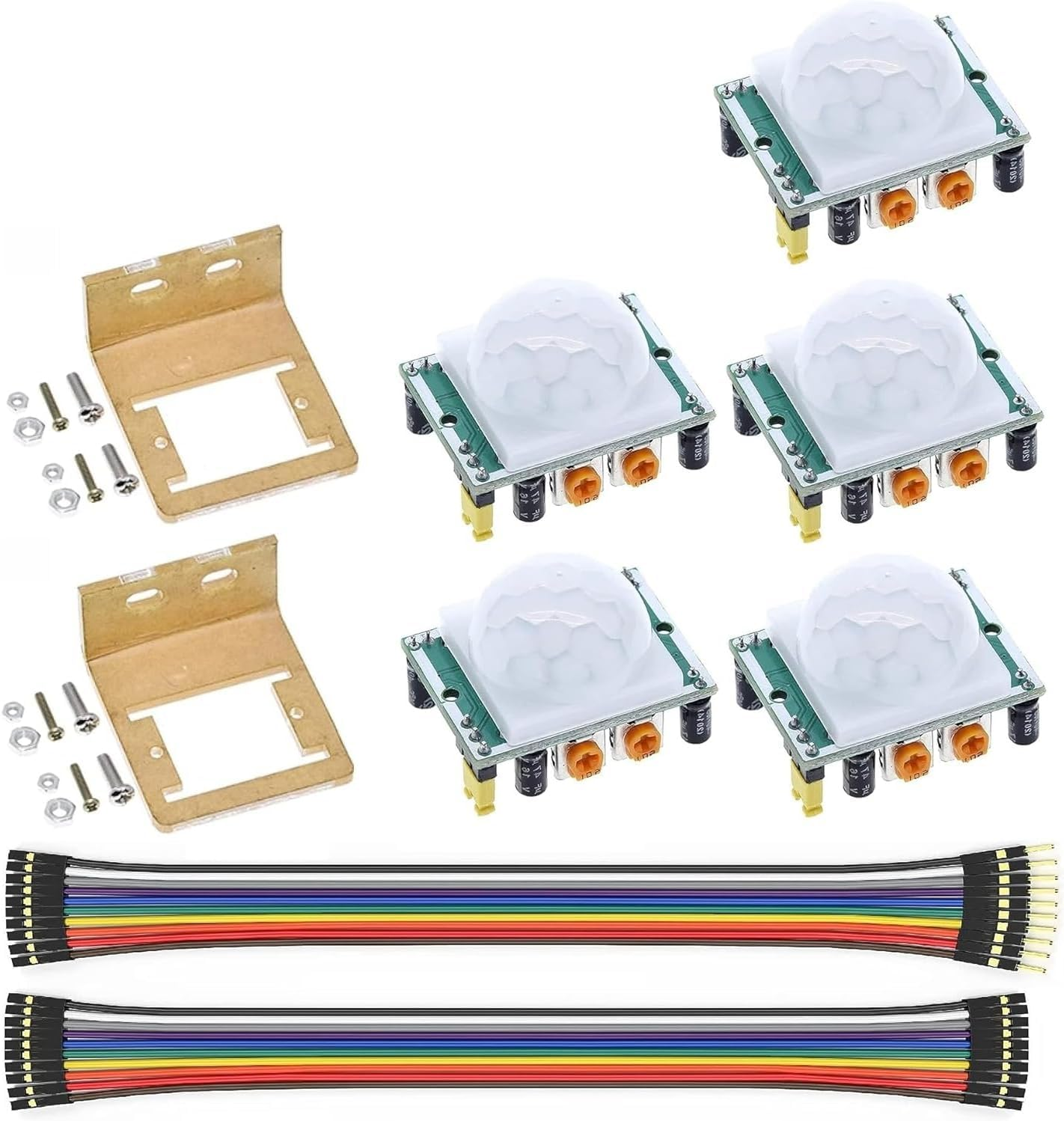 A-DIGISHUO 5Pcs HC-SR501 PIR Motion Sensor Module + 2Pcs Exclusive Housing for Arduino Raspberry Pi Toys, Lamps, Electronic Equipment