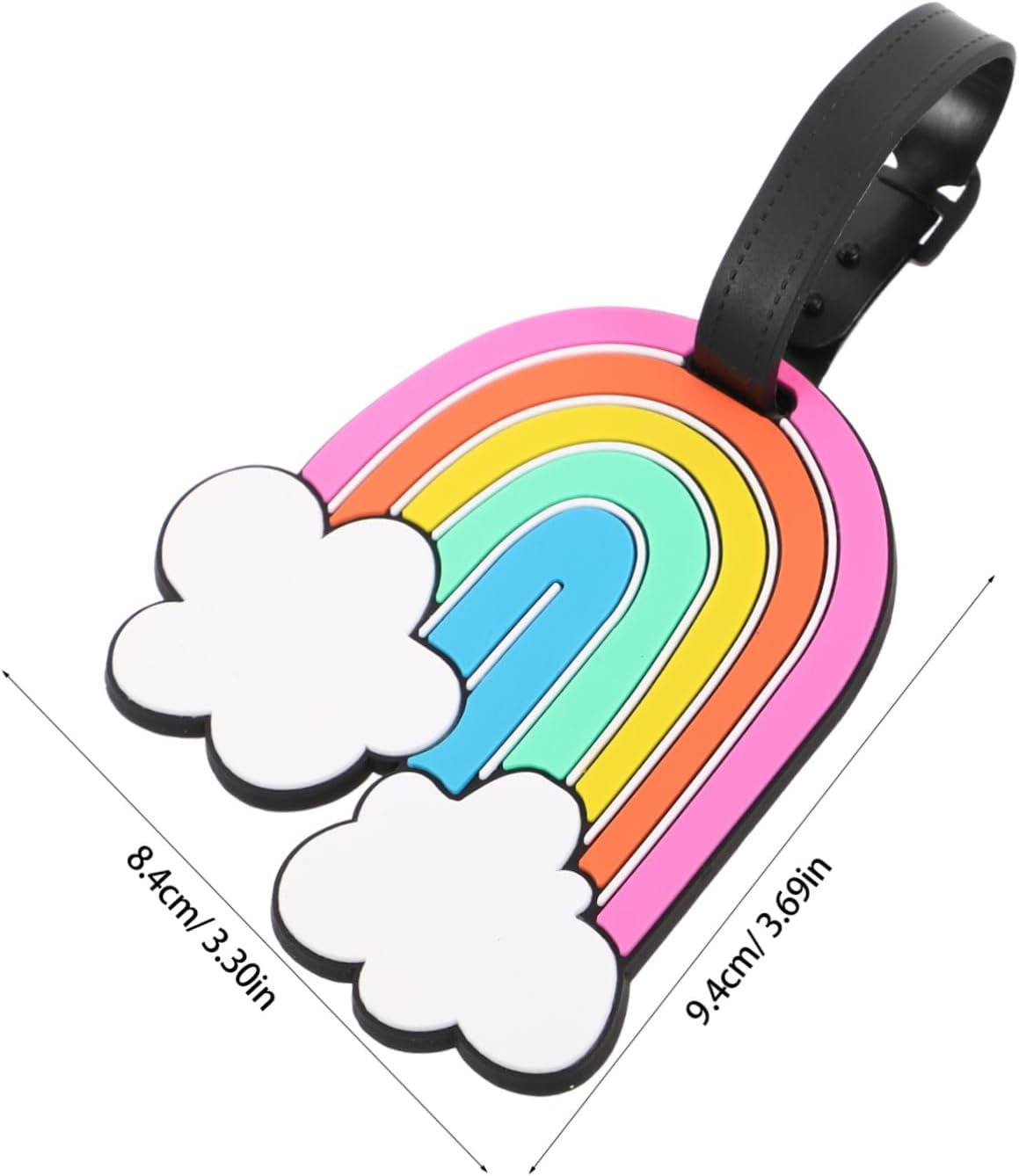 Beaupretty Rainbow Silicone Luggage Tag Colorful Travel Name Id Label for Suitcases and Backpacks, Cute Cartoon Style Travel Gear Identifier for Business and Holiday Trips
