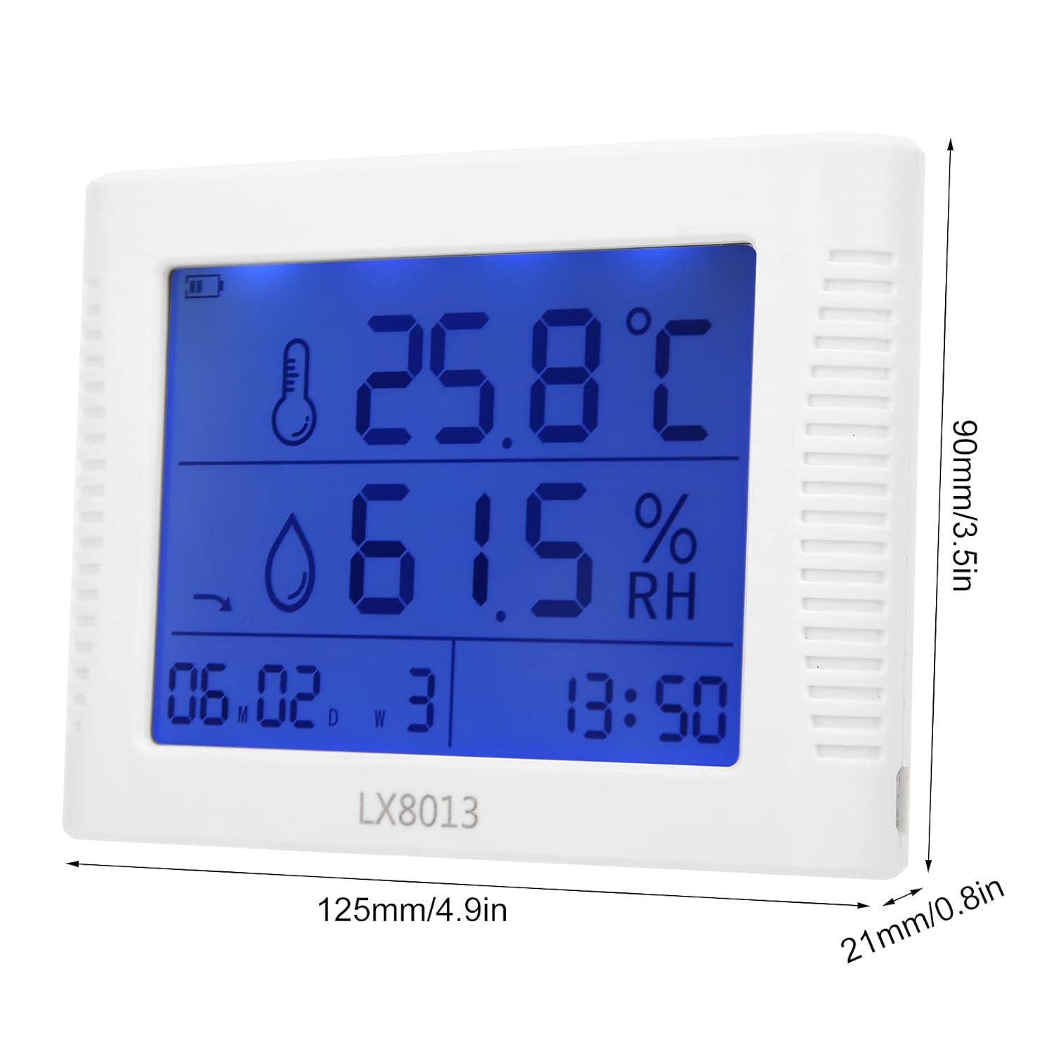 Fafeicy Thermometer Hygrometer ABS Alloy Temperature Humidity Meter Electronic Humidity Monitor for Laboratory Industry