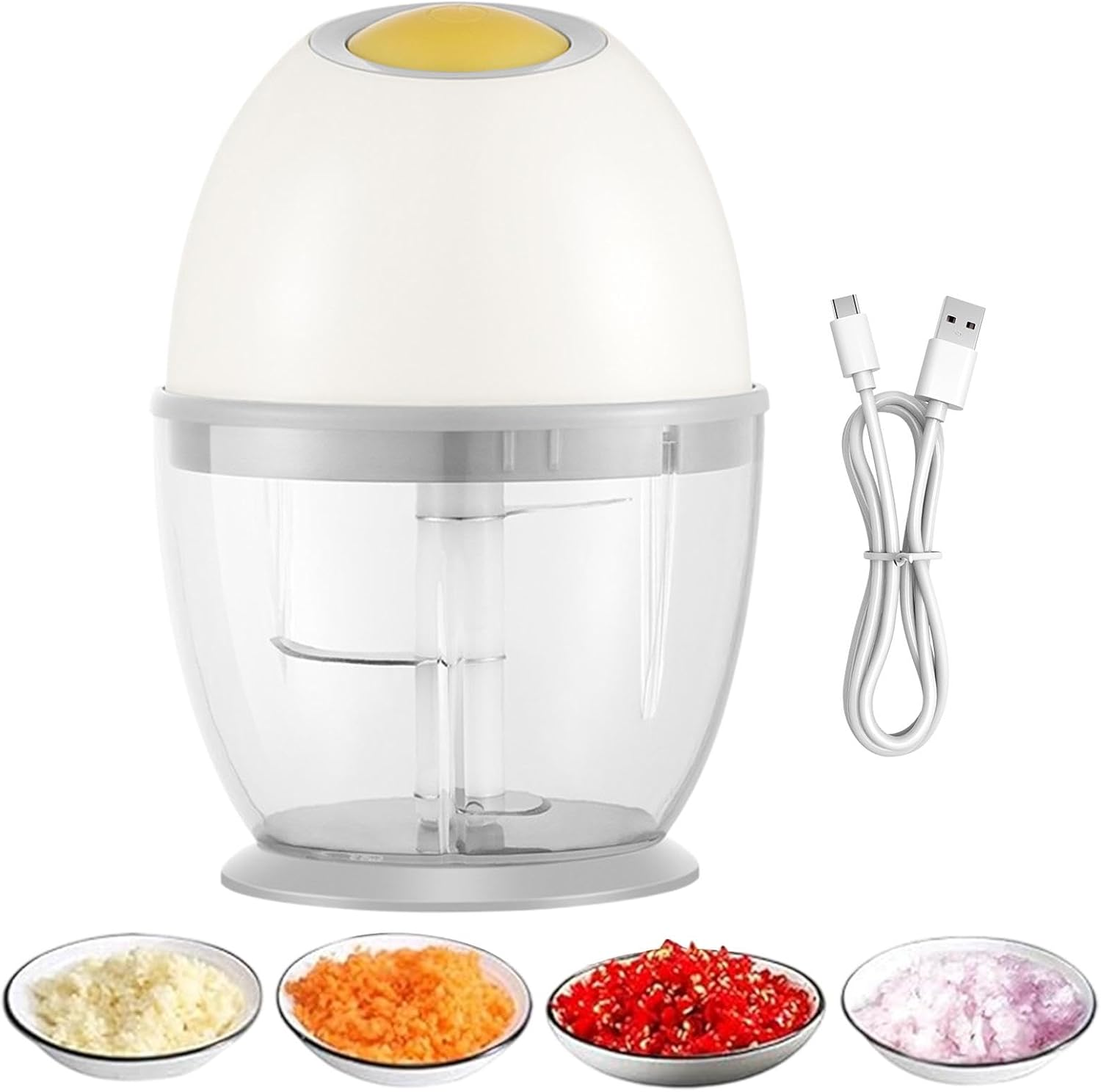 Electric Garlic Chopper,Electric Garlic Chopper,Usb Charging Garlic Grinder | Portable Vegetable Chopper Kitchen Gadget Cordless Garlic Chopper for Home Restaurant