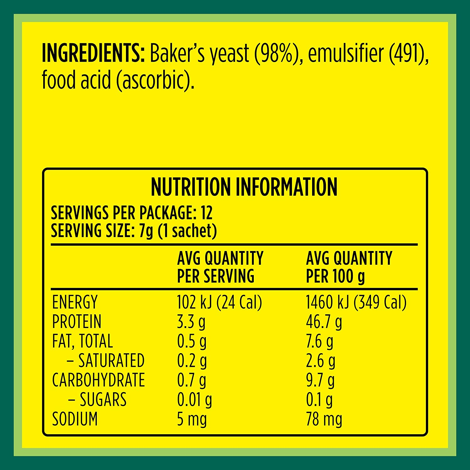 Tandaco Dry Yeast Sachets Cooking Ingredients 7G (Pack of 12) image number 5