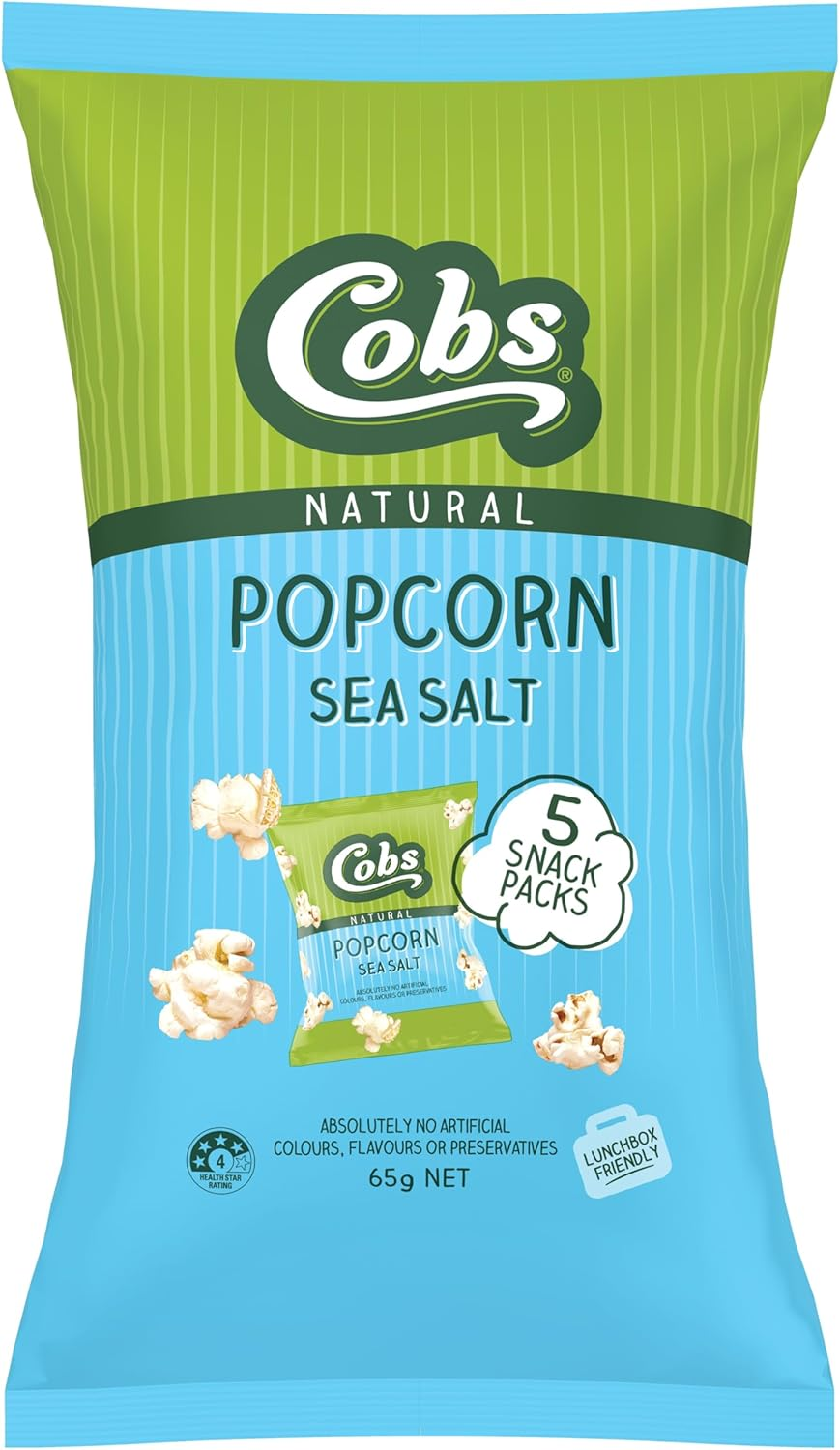 Cobs Natural Sea Salt Popcorn 13G X 5 Bag Multipack X 10 (650G Total) image number 5