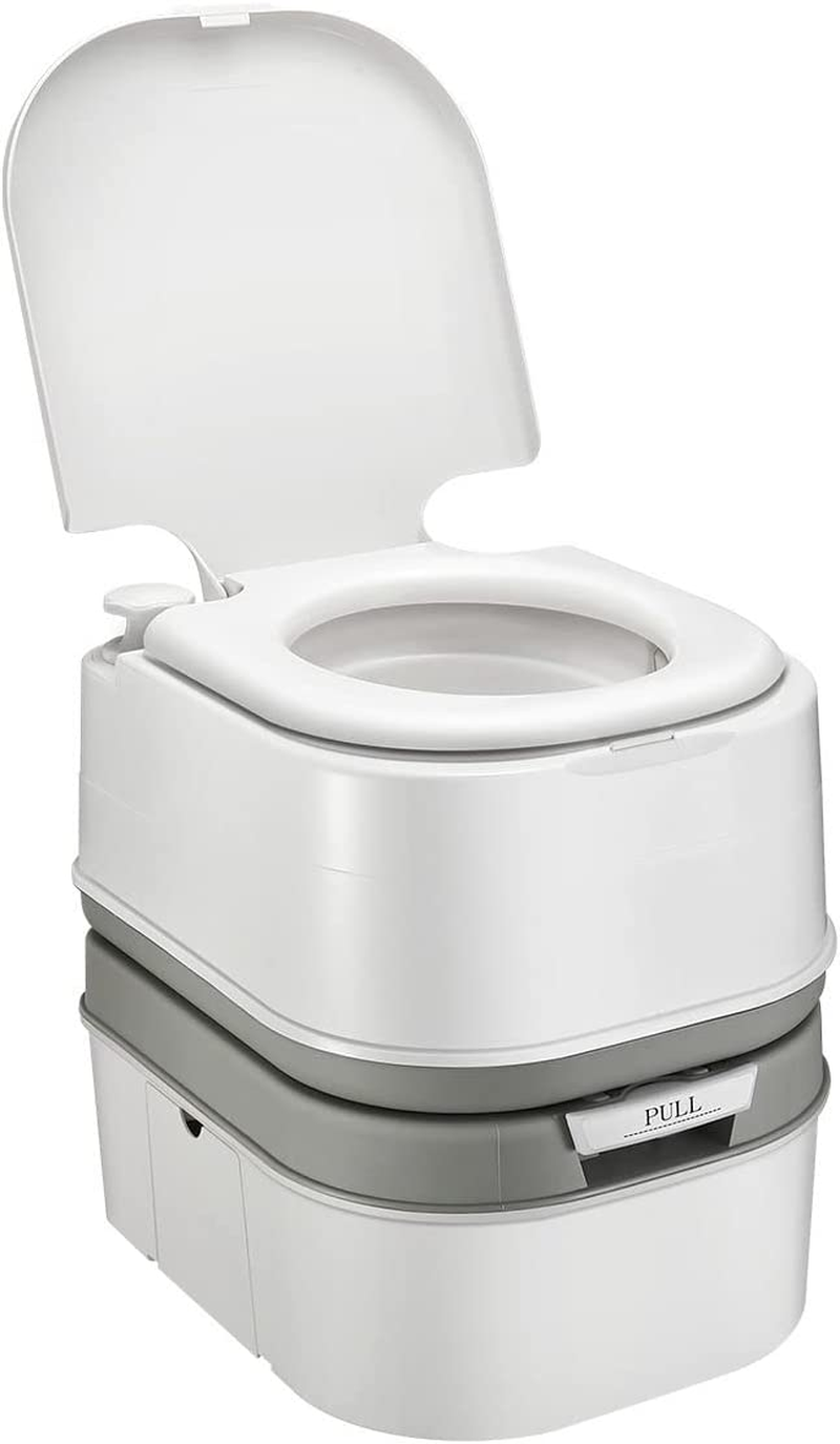 OGL 24L Outdoor Portable Toilet Camping Travel Caravan Fishing Mobile Porta Potty Double Flush 46X38X44Cm image number 1