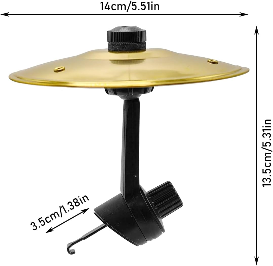 Car Drum Air Vent Percussion Instrument Drum Crash for Car Ventilation Iron Automotive Decor, Compact Musical Instruments Vehicle Accessories for Music Lovers - Gold image number 5