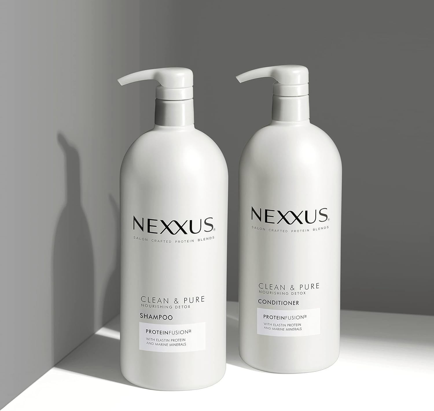 Nexxus Clean and Pure Clarifying Shampoo and Conditioner for Nourished Hair with Proteinfusion, Paraben Free 33.8 Oz, 2 Pack image number 2