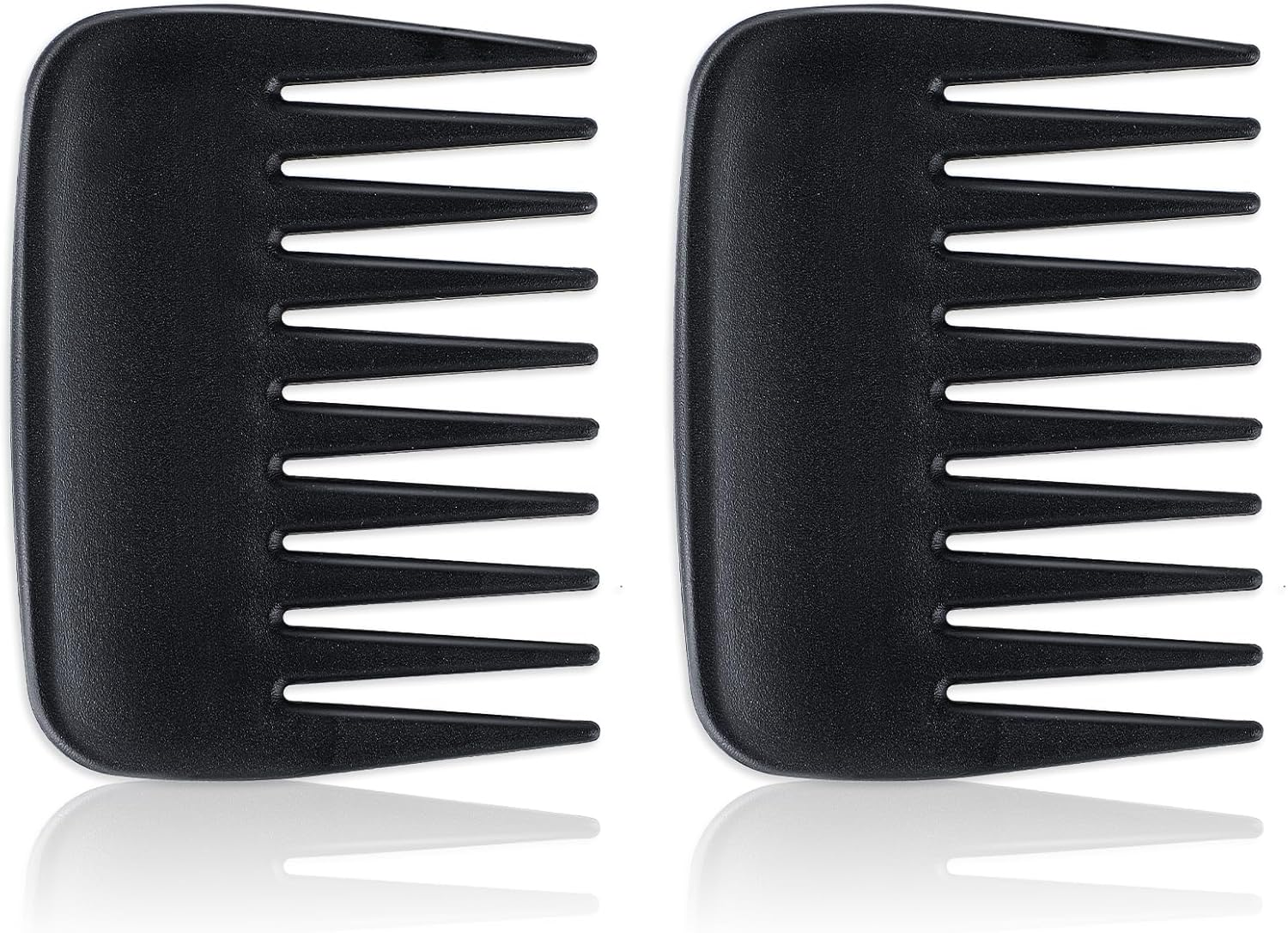 Hair Detangling Comb, 2 Pieces Mini Palm Combs Small anti Static Wide Tooth Combs Professional Streaker Brush Pocket Travel Hairstyling Comb for Men Women Thick Curly Wavy Wig Hair, Black image number 6