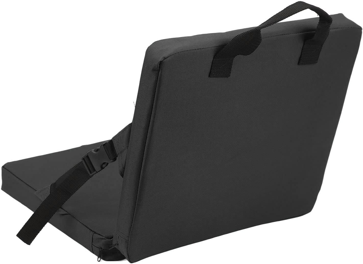 Stadium Folding Chair Compact Storage Outdoor Folding Chair for Basketball Field and 600D Oxford Epe Sponge (Black) - Black image number 4