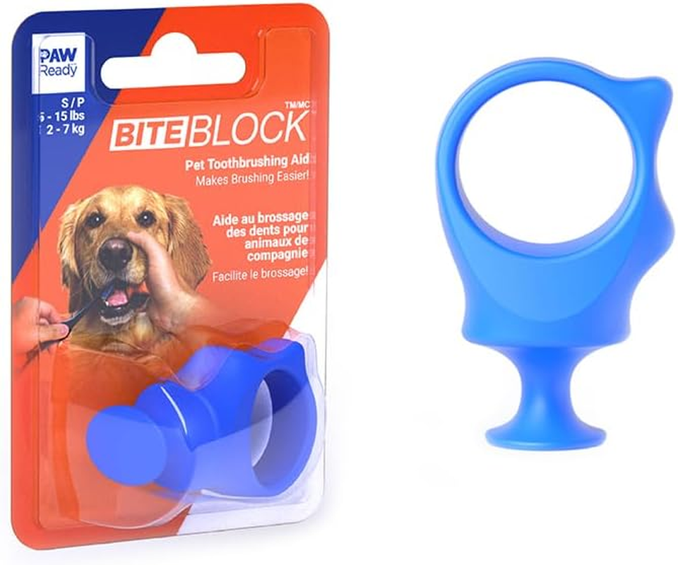 Paw Ready Pet Toothbrushing Assistant for Puppies' Dogs and Cats Allows You to Brush Your Pet&rsquo;S Teeth without Constantly Worrying about Getting Bitten. (Blue, Small) image number 4