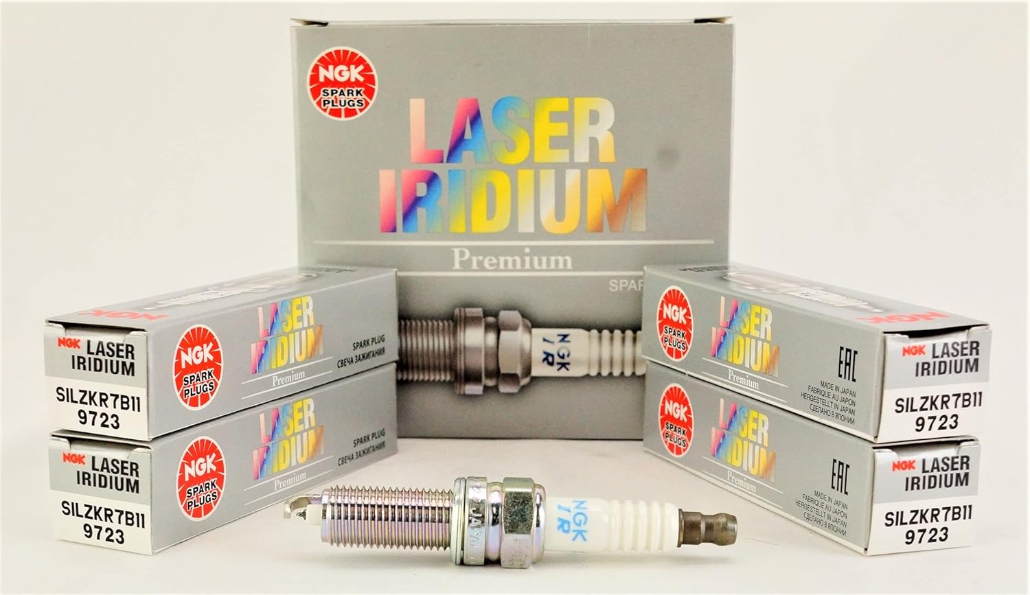 NGK (9723) SILZKR7B11 Spark Plug - Pack of 4 image number 1