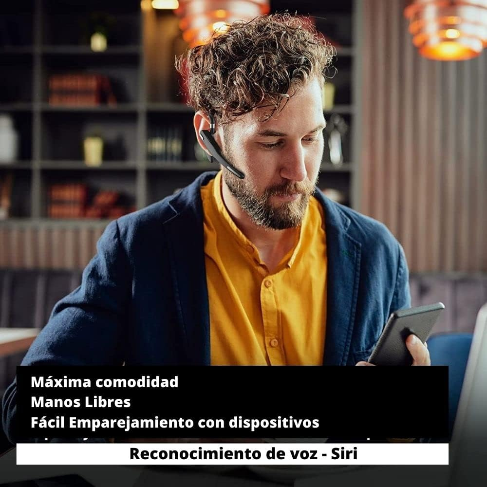 NK Wireless Bluetooth 5.0 Headphones, Hands-Free Headphones, Microphone, Clear Voice Technology, 100Mah Battery, Ultra Lightweight, Protective Case Included - Iphone and Android