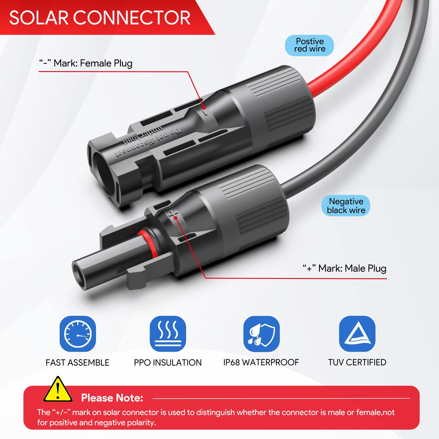 KFD DC 8Mm DC7909 Input Solar Panel Cable Cord Converting Solar Connector for AIMTOM Rebel 440, GZ, Explorer 160 240 500 1000 Generators Portable Power Stations Backup Dc8Mm Input Port Connector