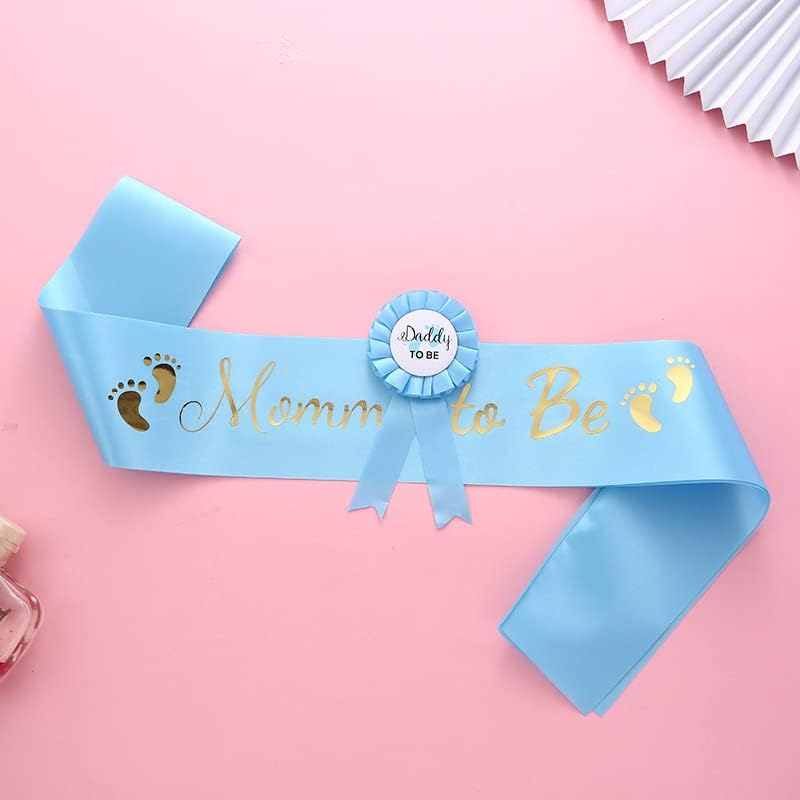 Nishine Blue Maternity Flower Sash Belt Pregnancy Belt for Mom to Be Baby Shower Girls Bridesmaid Sash Belt image number 3