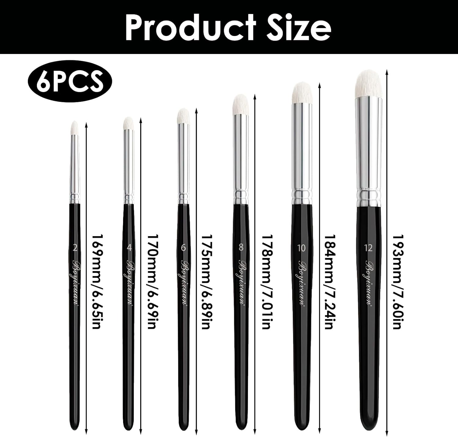 6 Pcs Drybrush Set, Dry Brush Miniature Painting Set Professional for Hobby Tabletop Citadel Game & Miniature Detailed Medium Large Model, Repair Paint Stencil Brushes to Acrylic Watercolour Painting image number 1