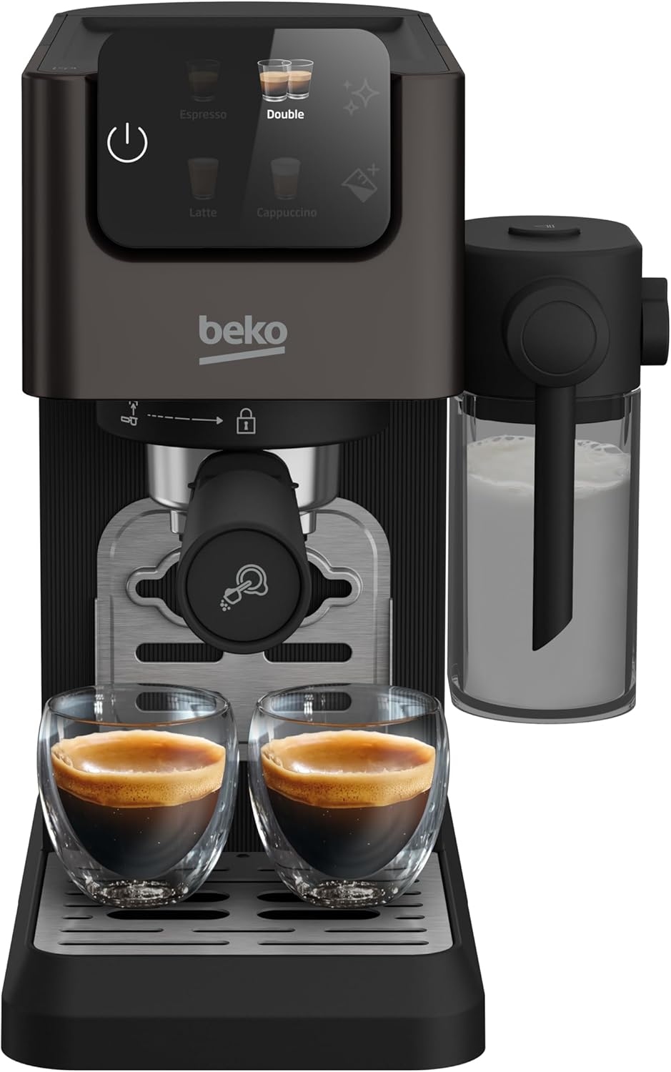 Beko Caffeexperto Bean to Cup Coffee Espresso Machine CEP5464DX | Black | Colour Touch Screen Display | 2L Capacity |19 Bar Pressure | 2 Coffee Nozzles & Milk Frother image number 3