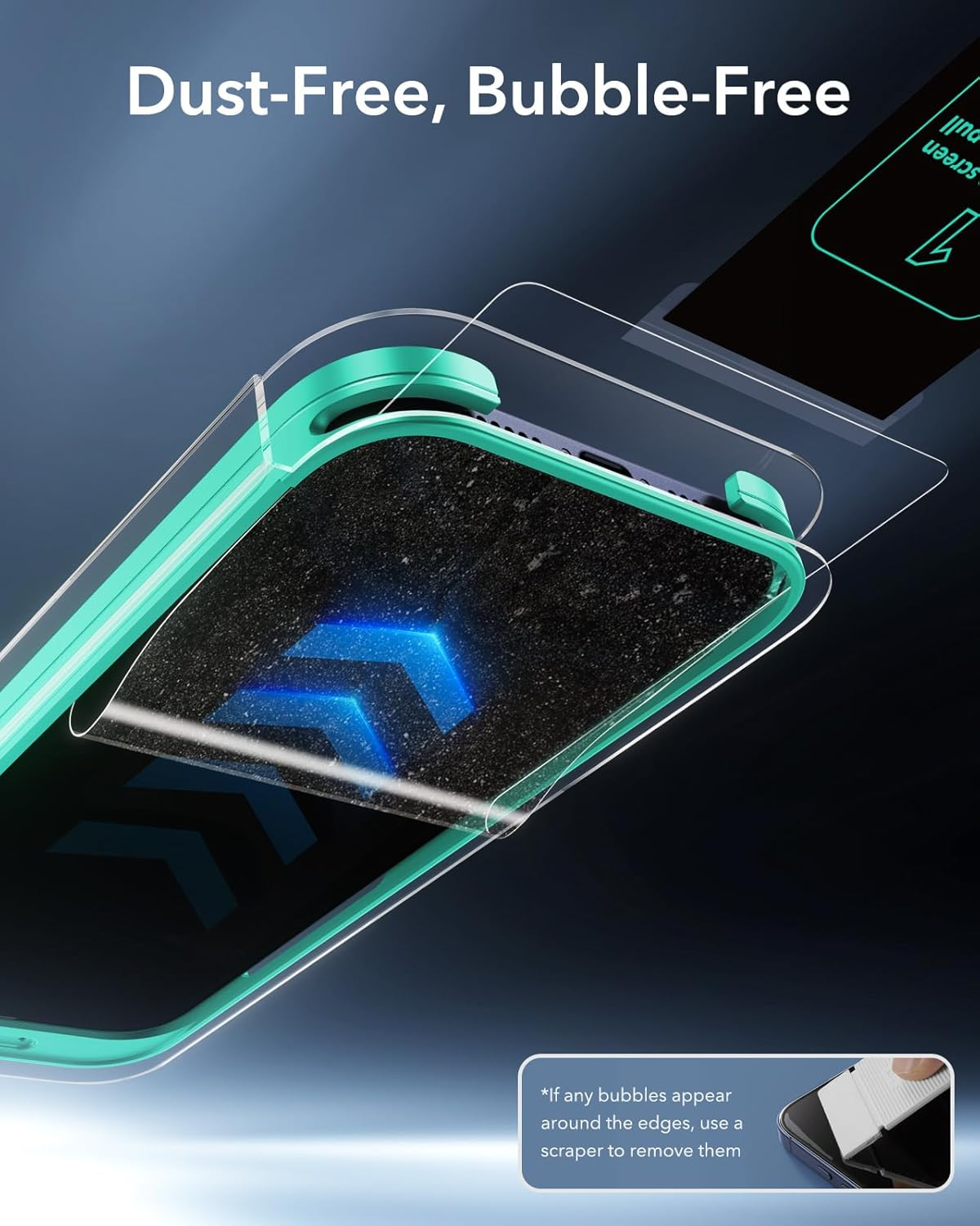 ESR 3 Pack for Iphone 17 Pro Max Screen Protectors 9H+ Tempered Glass, Military-Grade Shatterproof, with AR Anti-Reflective Technology, Armorite Ultra-Tough Tempered Glass with Ultra Fit Tray image number 1