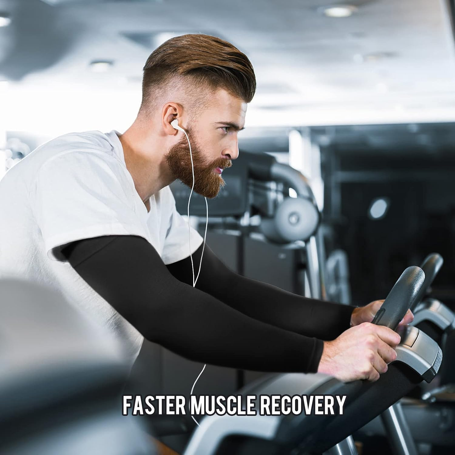 8 Pairs Arm Sleeves for Men and Women,Black Sleeve to Cover Full Arms,Uv Out＆Cooling,Tattoo Cover Up,Sun Protect Sleeves image number 2