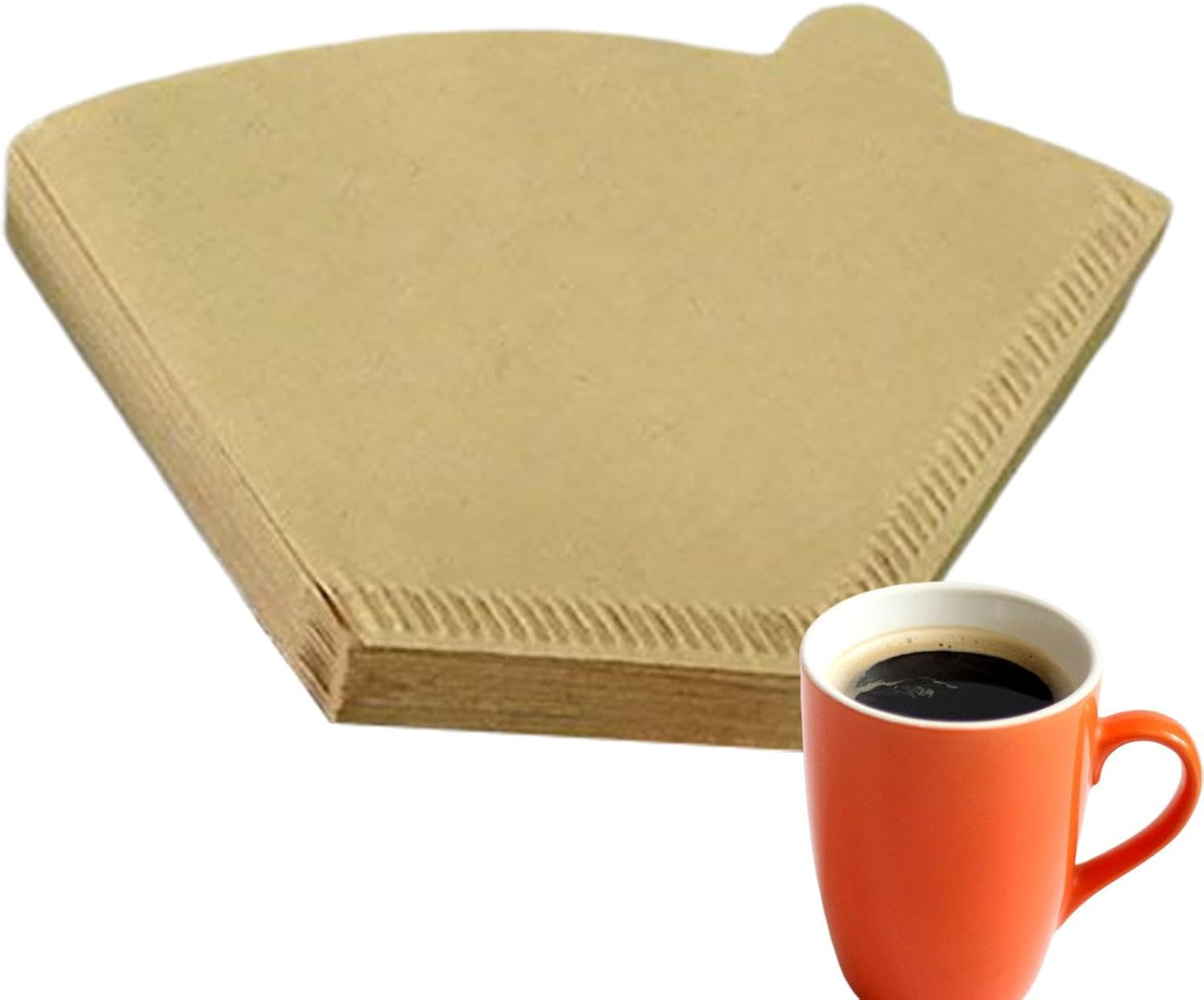 Coffee Filters Cone Paper - Natural Paper Coffee Filters 2-4 Cup,2-4 Cups for Pouring over Coffee Filter, 100 Count Filters (Natural Brown) Health & Household Unbleached for Drip Coffee Maker Pochy image number 6