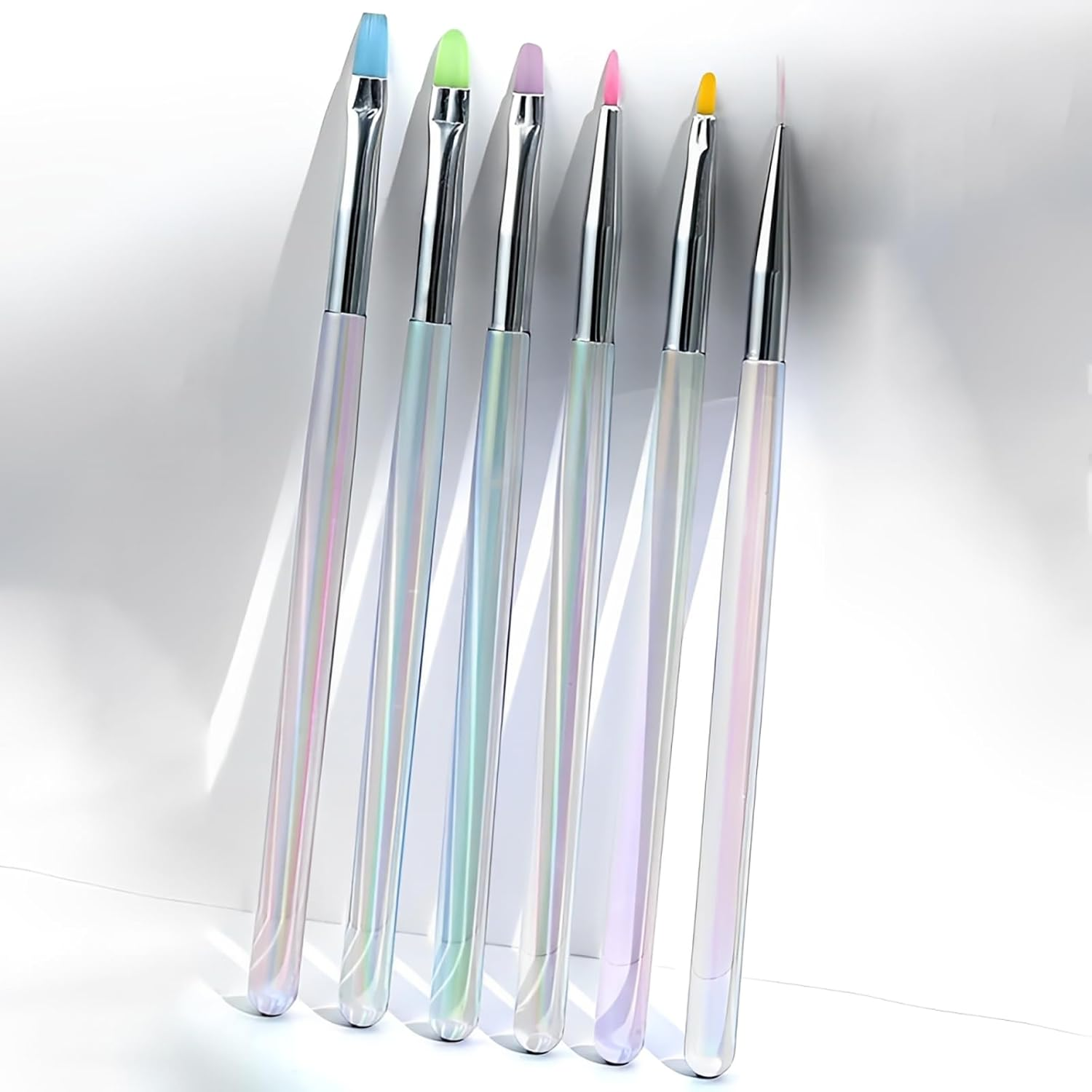 &zwnj;Taoluwin 6Pcs Nail Art Brushes Set, Professional Nail Art Design Pen, Nail Painting Brushes Kit with Acrylic Handle, Easy to Clean, Perfect Gift for Nail Artists image number 4