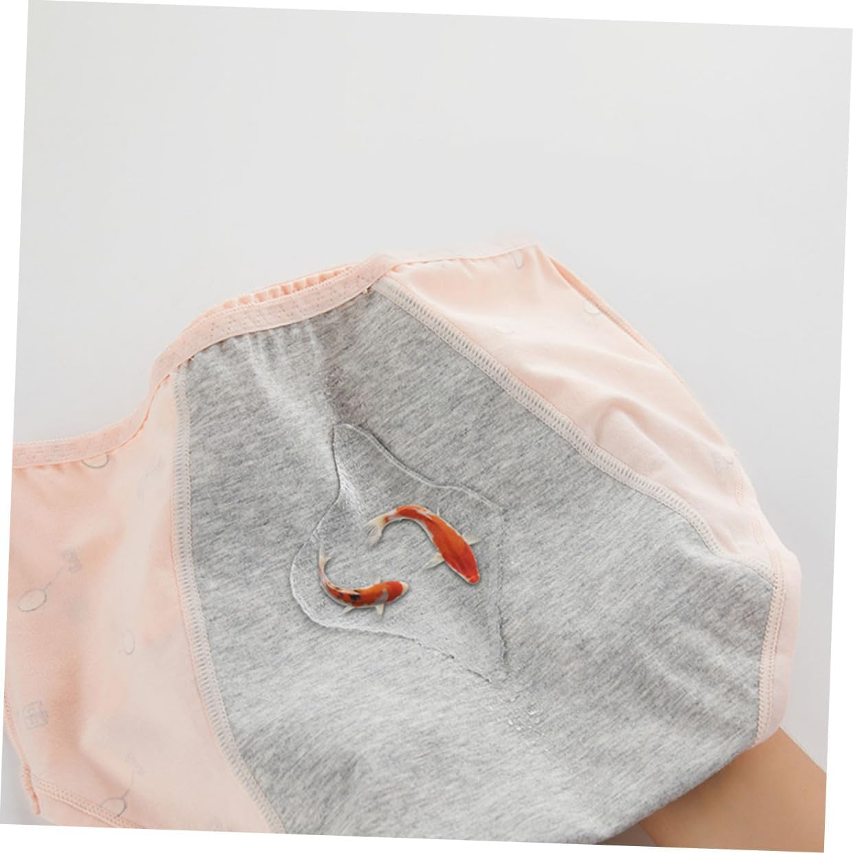 3Pcs Women Menstrual Underpants Medium Waistline Safety Pants with Leakage Protection Comfortable Period Briefs Shrimp Lake and Grey image number 1