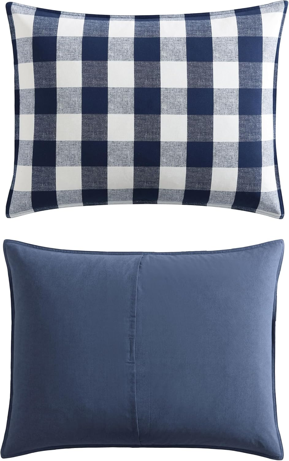 Eddie Bauer - King Duvet Cover Set, Reversible Cotton Bedding with Matching Shams, Stylish Plaid Home Decor (Lakehouse Blue, King) image number 3