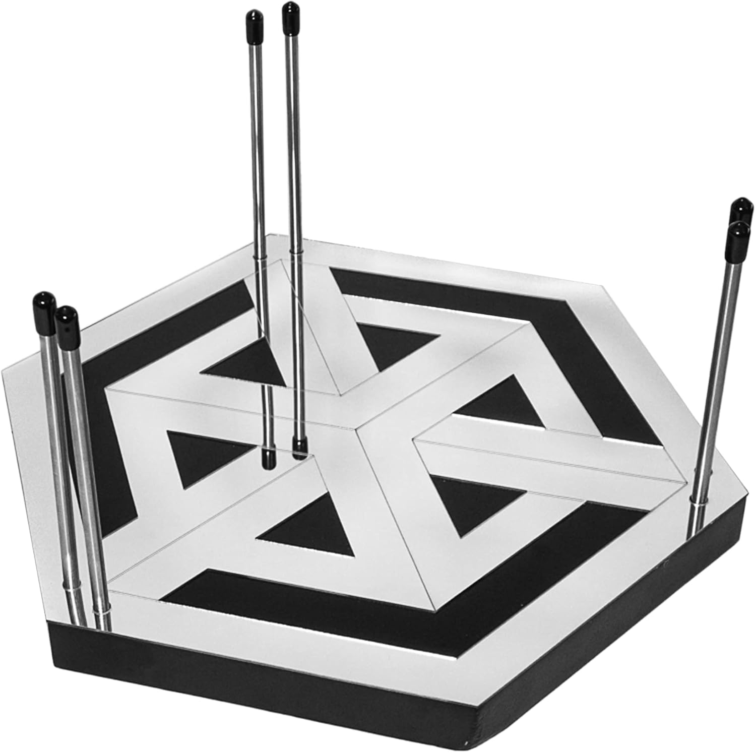 Hyperstand for Hypercube Infinity Cube LED Light - 12.5-Inch Display Stand with Solid Bamboo Base, Stainless Steel Metal Rods & Laser-Etched Acrylic Hyper-Mirror - Fits Both Hypercube10 & Hypercube15 image number 2