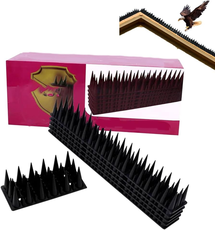 20Pcs Bird Spikes, Heavy Duty PP Plastic Bird Deterrents, Outdoor Spikes Fence Wall Deterrent for outside Roofs Versatile Bird Repellent Scarer Keep Pigeon Possum Cat Owl Away image number 5