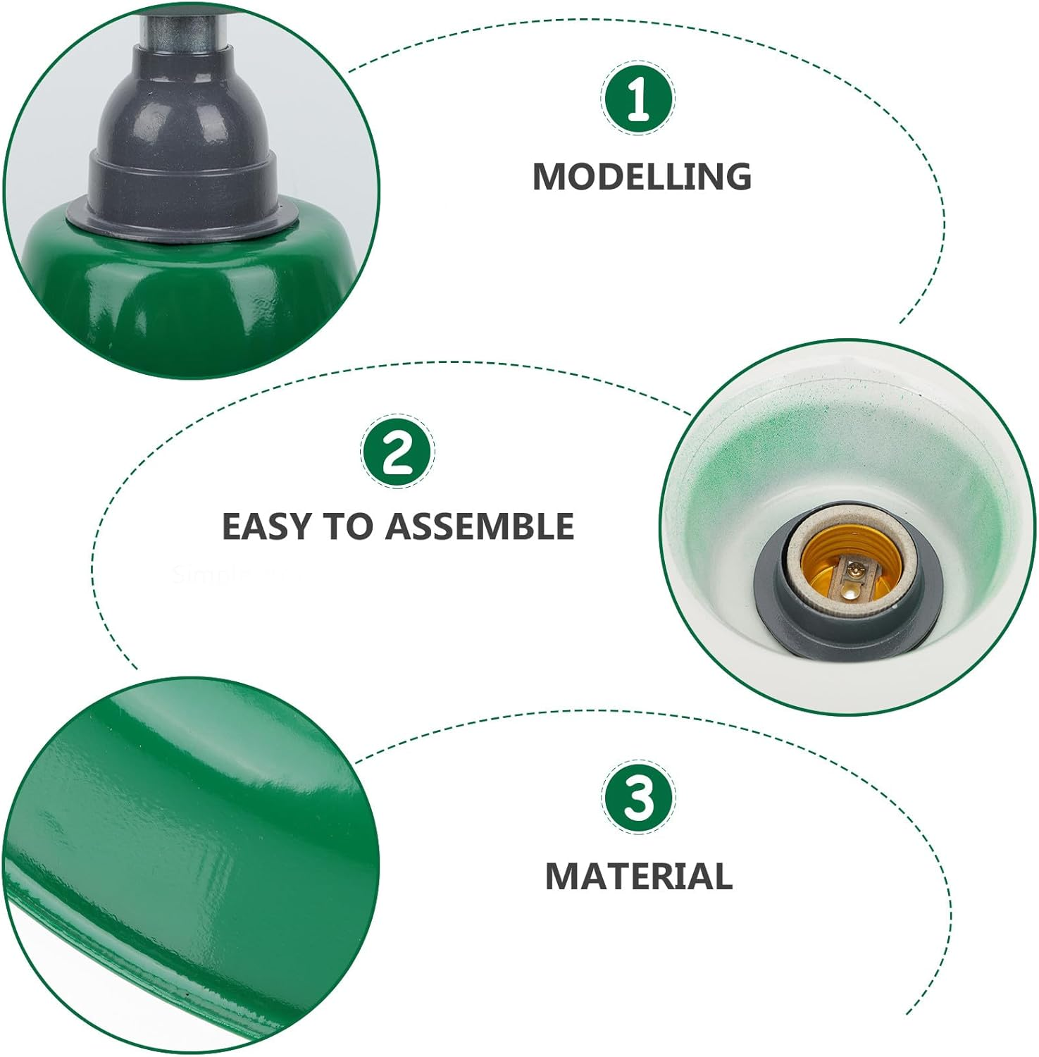 Jojofuny Vintage Enamel Iron Lampshade E27 Balcony Porch Hanging Lamp Cover Outdoor Warehouse Workshop Light Shade