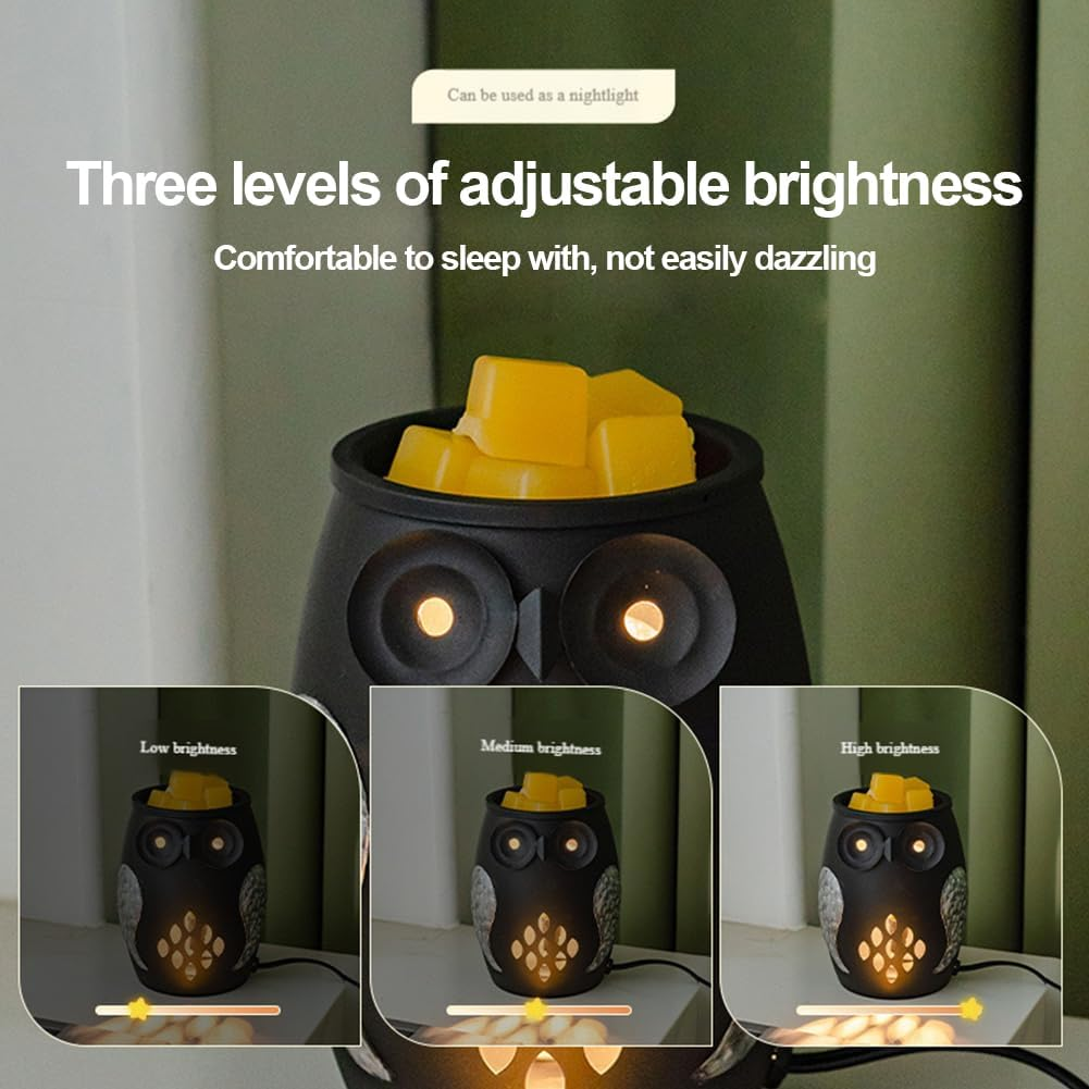 Owl Night Light Dimmable Owl Wax Melt Warmer Candle Melter (Timed Edition UK) image number 5