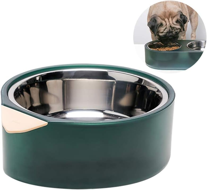 Pidan Cat Bowl Elevated Pet Feeder Raised Food and Water Bowl Stainless Steel Heating and Cooling by Water for Small Medium Large Cats and Dogs(Secret Technique of Water) (Single Bowl-L)