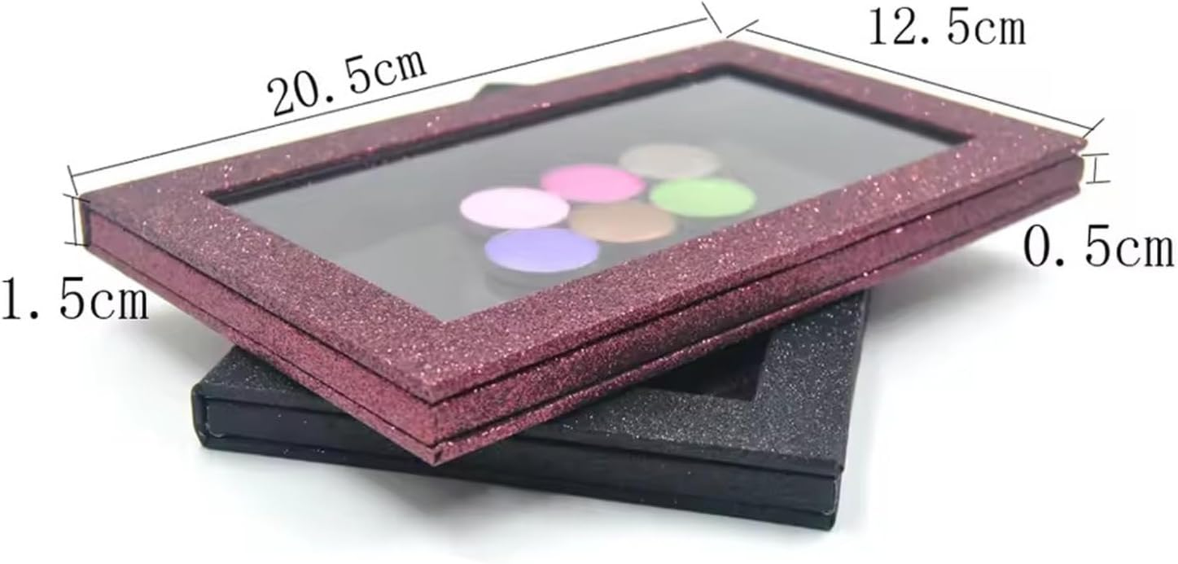 2 PCS DIY Empty Magnetic Eyeshadow Palette Black Glitter Fashion Makeup Tool Eye Shadow Plate Blusher Cosmetics