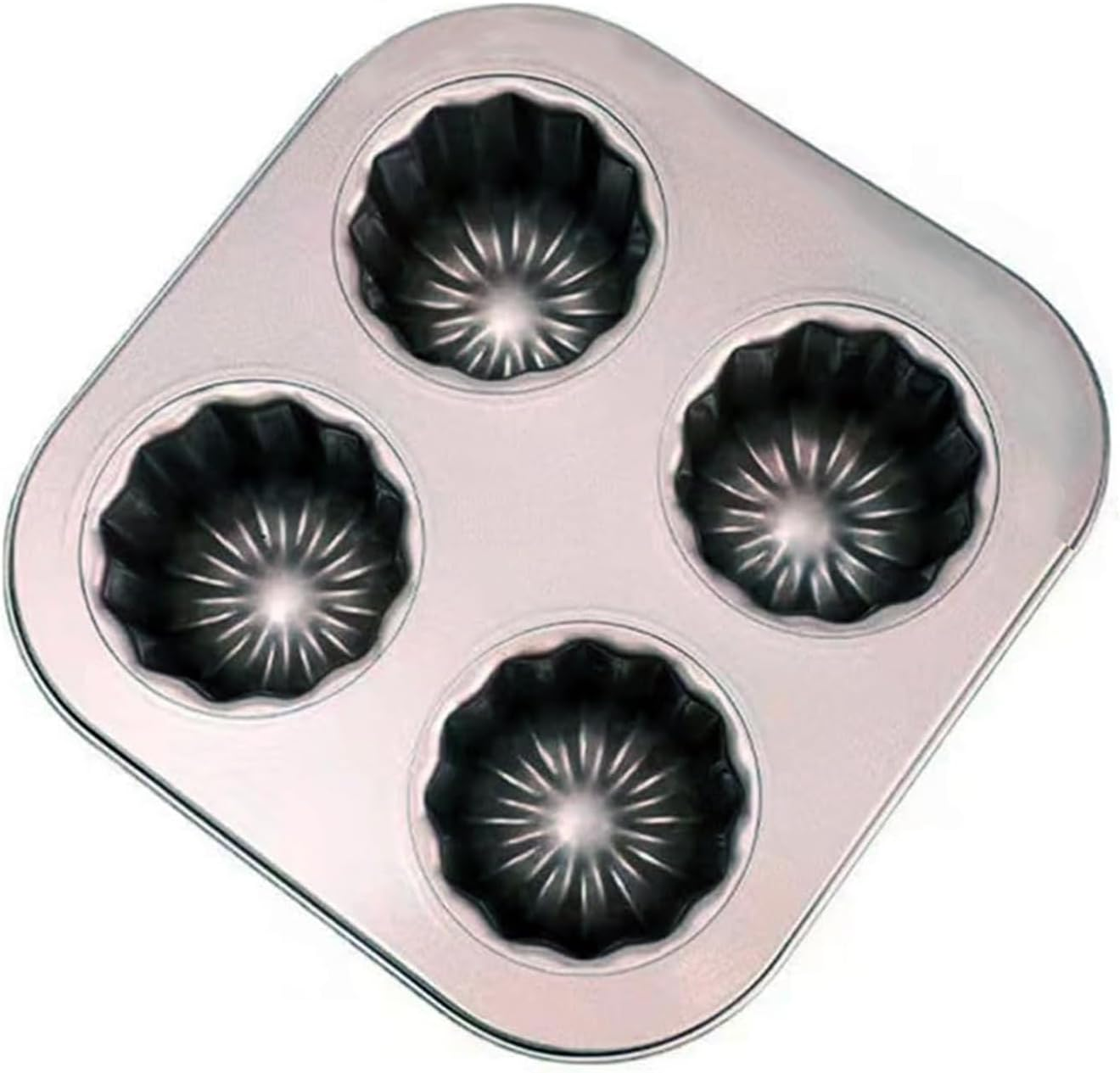 Cannele Baking Mould Carbon Steel Non-Stick Canneles Pan Golden image number 2