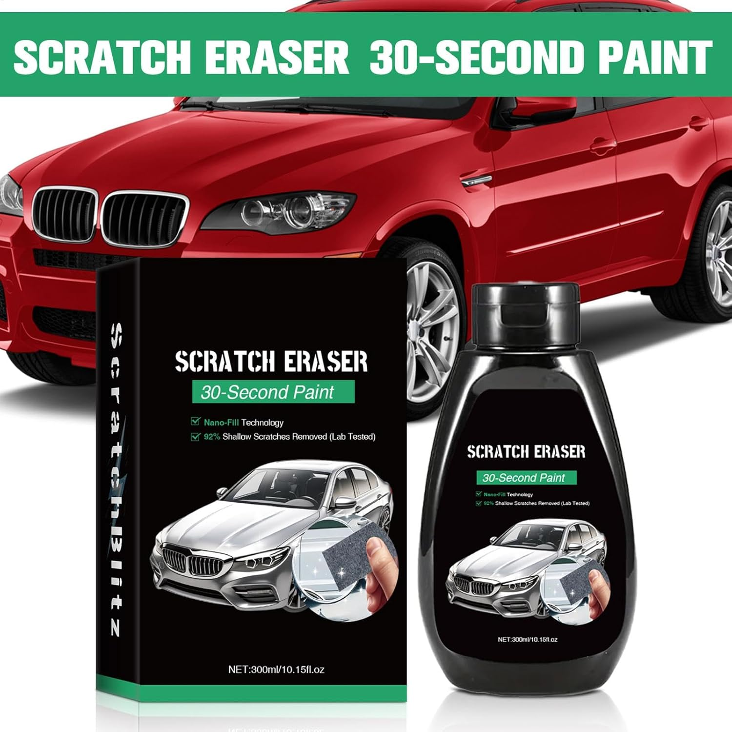 Scratch and Swirl Remover | Multifunctional Polishing Compound - 300Ml Portable Vehicle Cleaning Supplies, Automotive Buffing Tool for Trucks image number 6