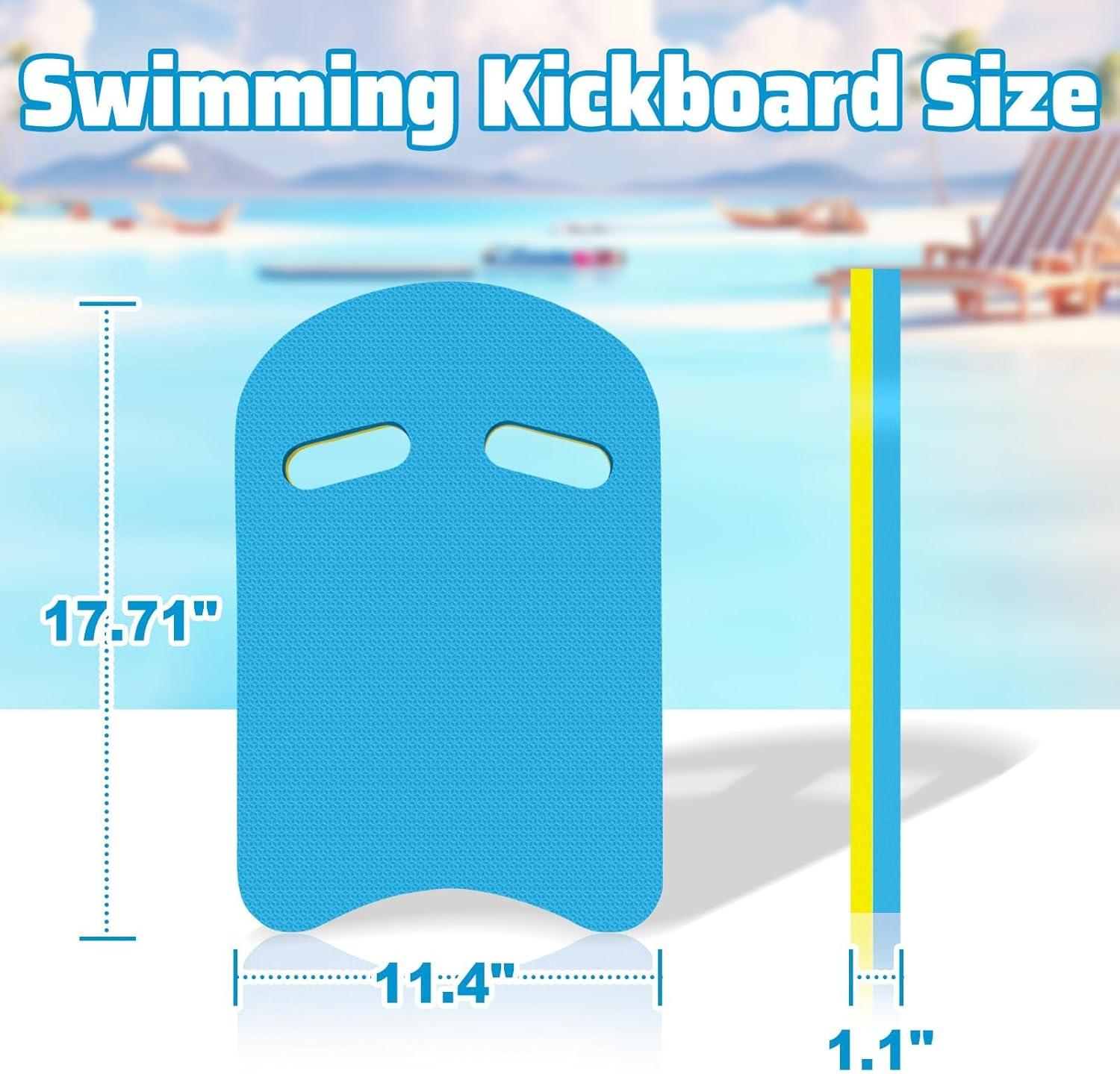 Swimming Kickboard - One Size Fits All - Training Aid for Children and Adults Kick Board Pool Exercise Equipment image number 1
