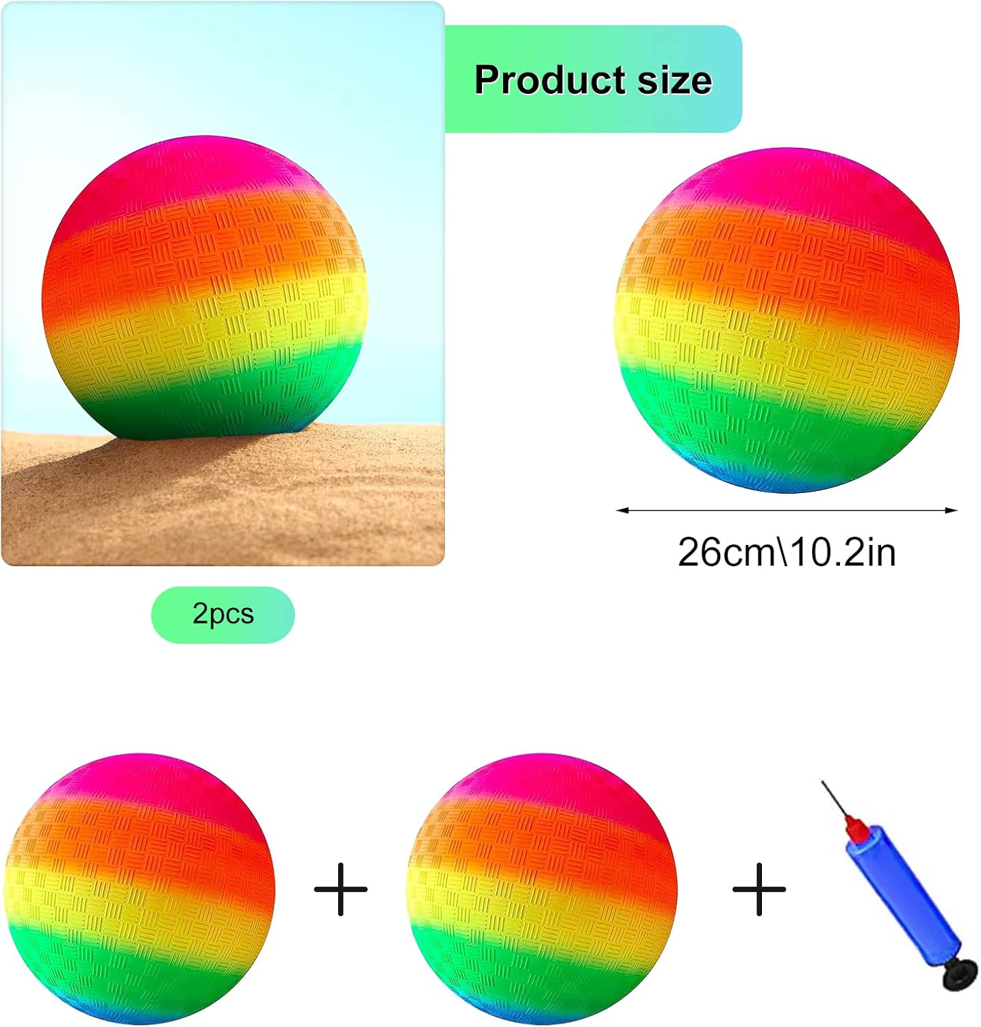 KERANEET Bouncy Kickbal Children'S Play Ball Water Ball Football for Indoor Outdoor Use image number 1