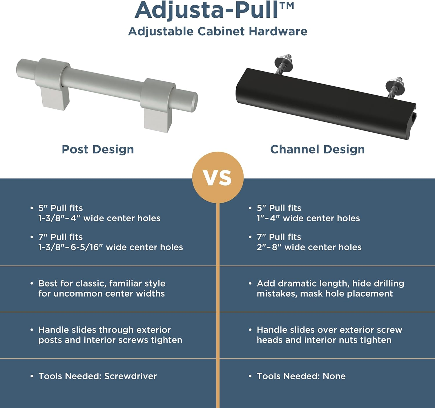 Franklin Brass Square Bar Adjustable Cabinet Pull, 1-3/8" to 6-5/16" (35-160Mm), 5-Pack, Satin Nickel P44368-SNM-B image number 2