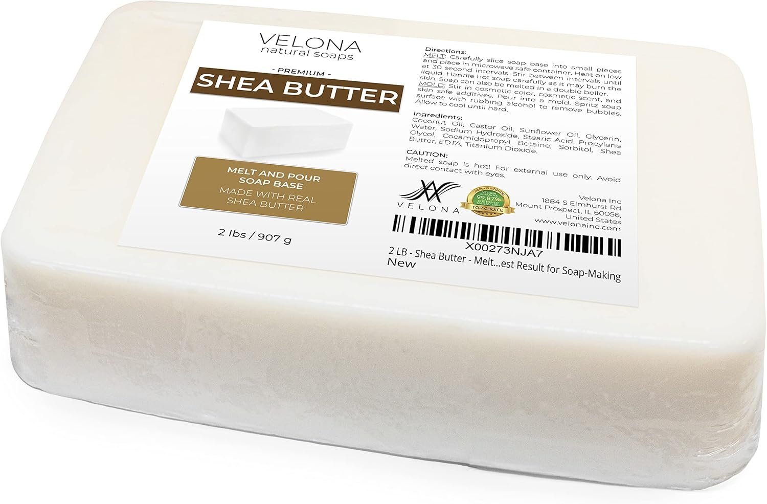 2 LB - Shea Butter - Melt and Pour Soap Base by Velona | SLS/SLES Free | Natural Bars for the Best Result for Soap-Making image number 6
