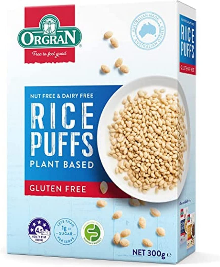 Orgran Gluten Free Rice Puffs Cereal 300 G