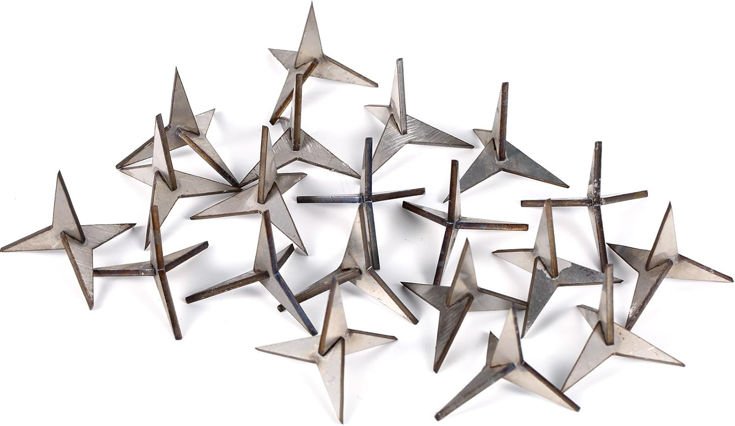 20Pcs anti Bird Spikes, Stainless Steel Caltrops Tire Puncture Spikes Bird Repellent Effective Territory Protection Tool for Roofs Fences & Ledges image number 1