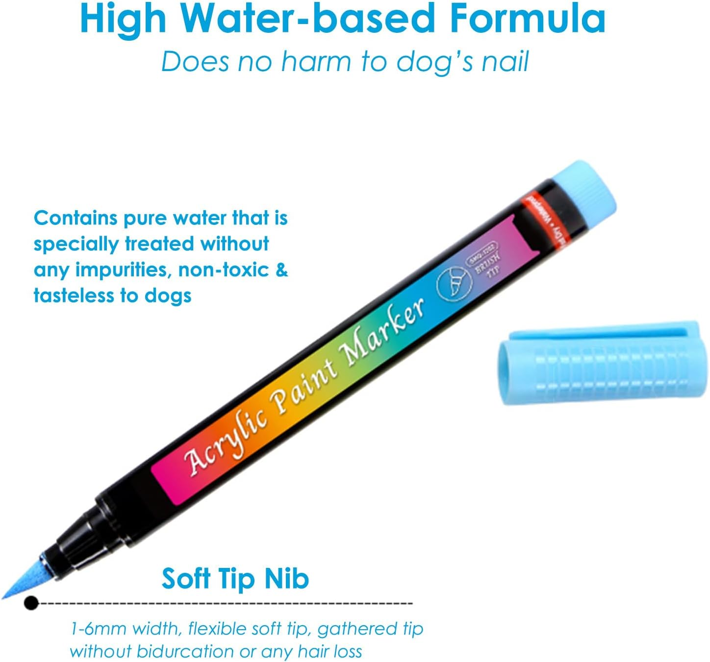 Dog Nail Polish,12 Colors Pet Paint Pen Set to DIY Beautiful Dog Nails Ideas,Safe Nail Polish Non Toxic and Odorless, Fast Drying Pet Paint Pen Set image number 1