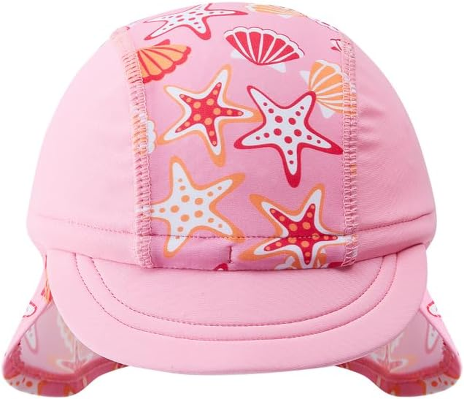 Big Softies Long Sleeve Rashie with Swim Hat-Starfish, Size 00 Pink