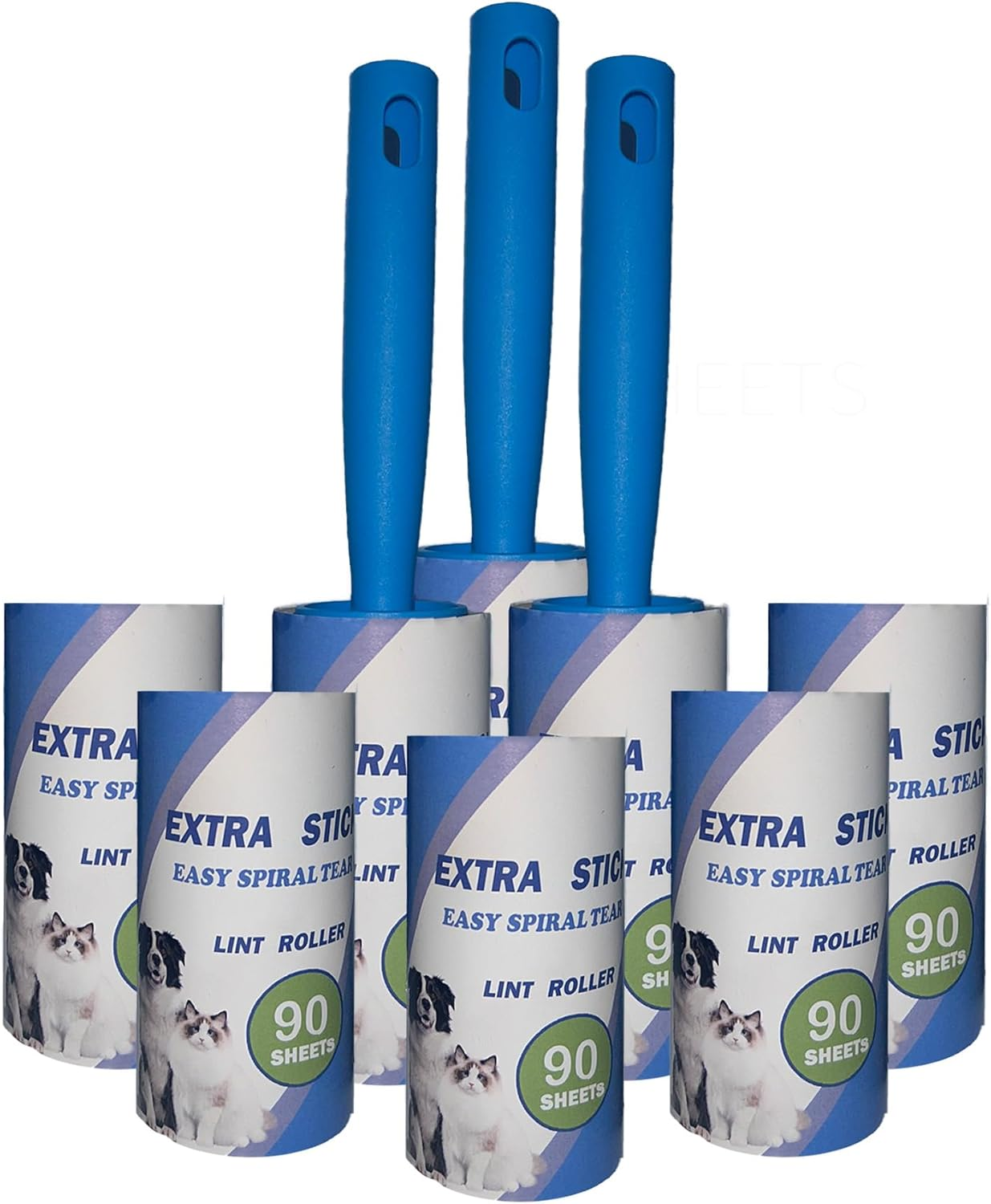 Lint Roller for Pet Hair, 720 Sheets Lint Remover for Pet Hair Remover - 8 Pack Value Pack for Clothes, Furniture, Carpet (720) image number 5