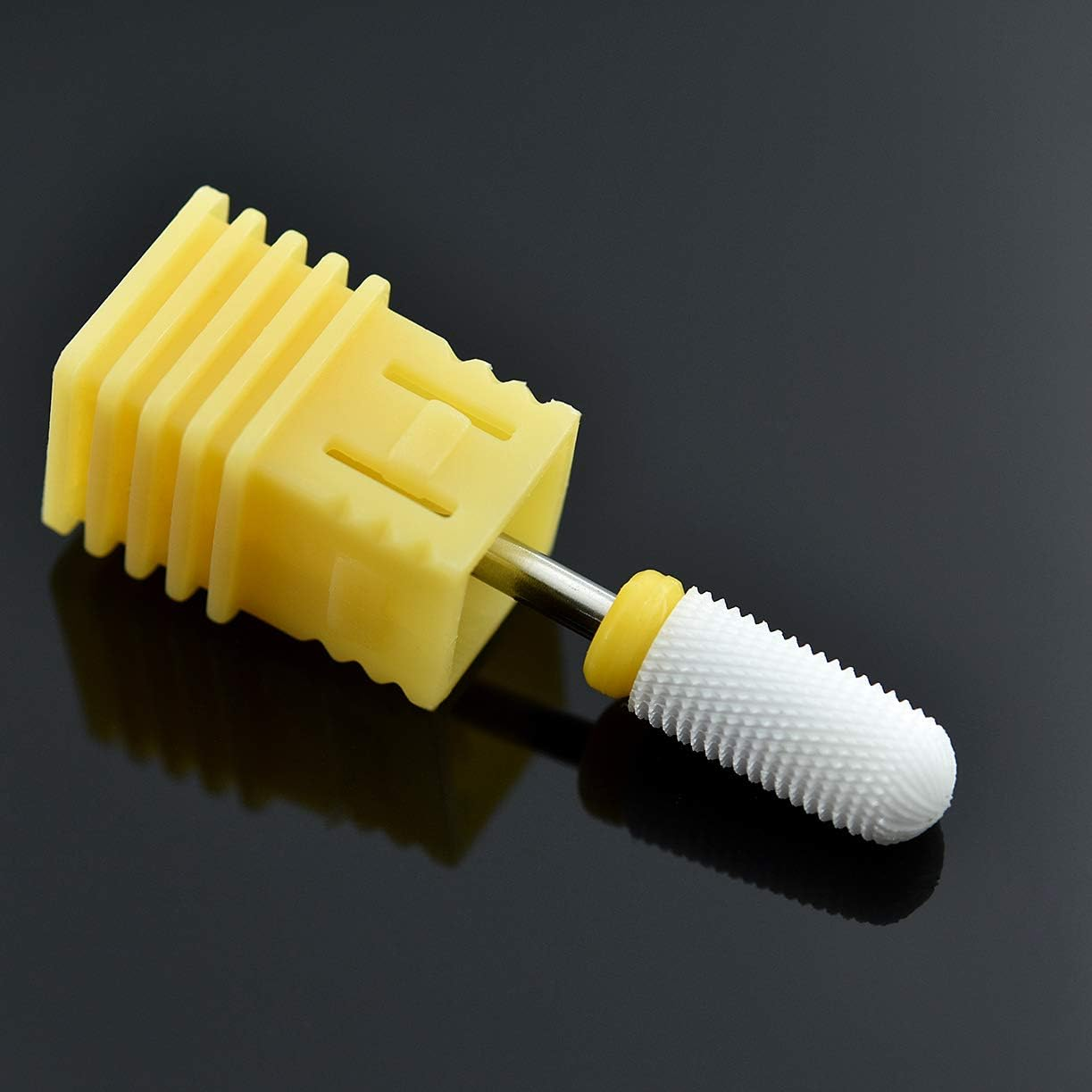 Rolabling round Head Ceramic Nail Drill Bit for Electric Nail Drill Manicure Machine Accessories Tool (5PCS Medium) image number 4