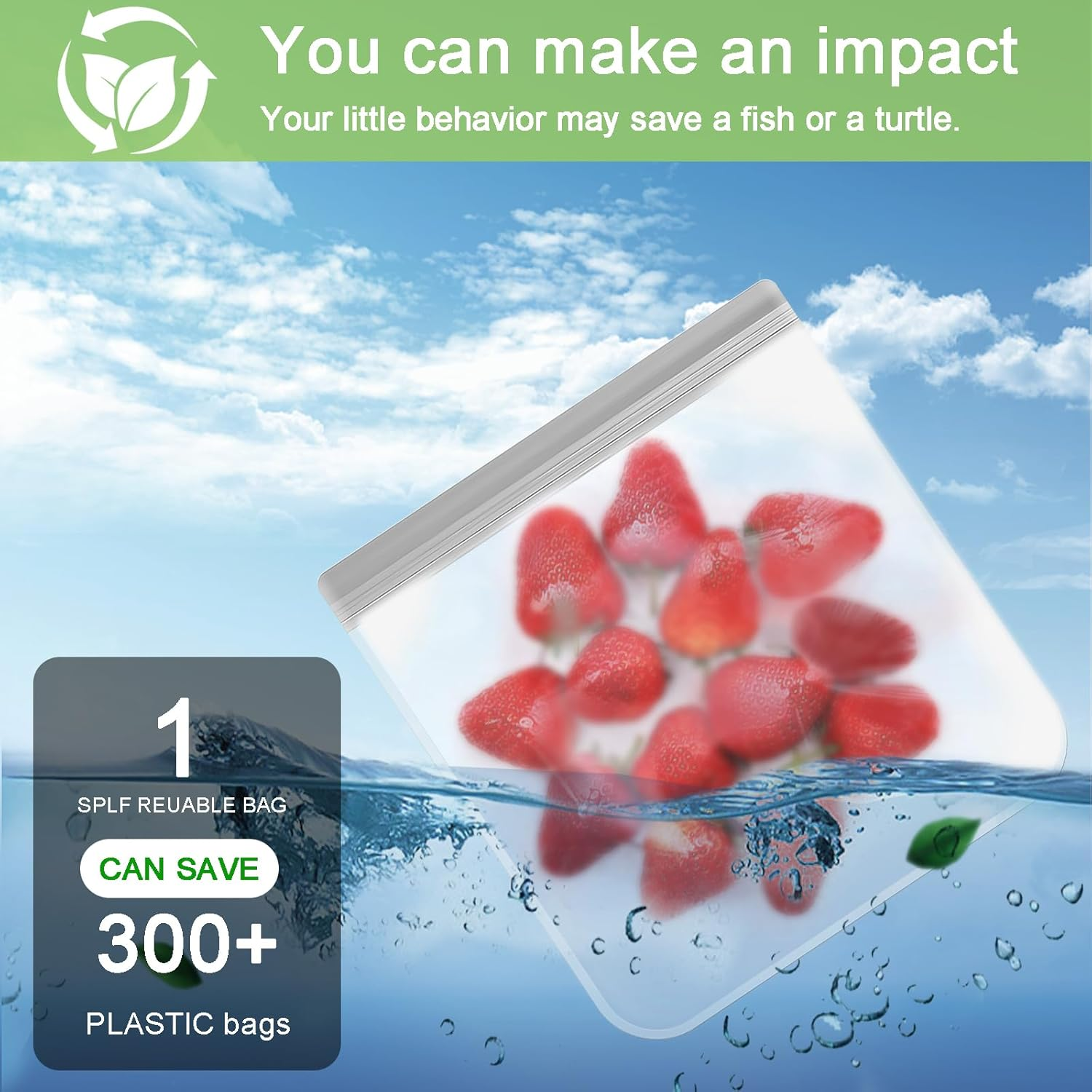 Rictine 22 Pack Reusable Gallon Freezer Bags Dishwasher Safe, Leakproof Reusable Freezer Bags, BPA Free Reusable Storage Bags for Lunch Marinate Food Travel - 8 Gallon 8 Sandwich 6 Snack Bags image number 6